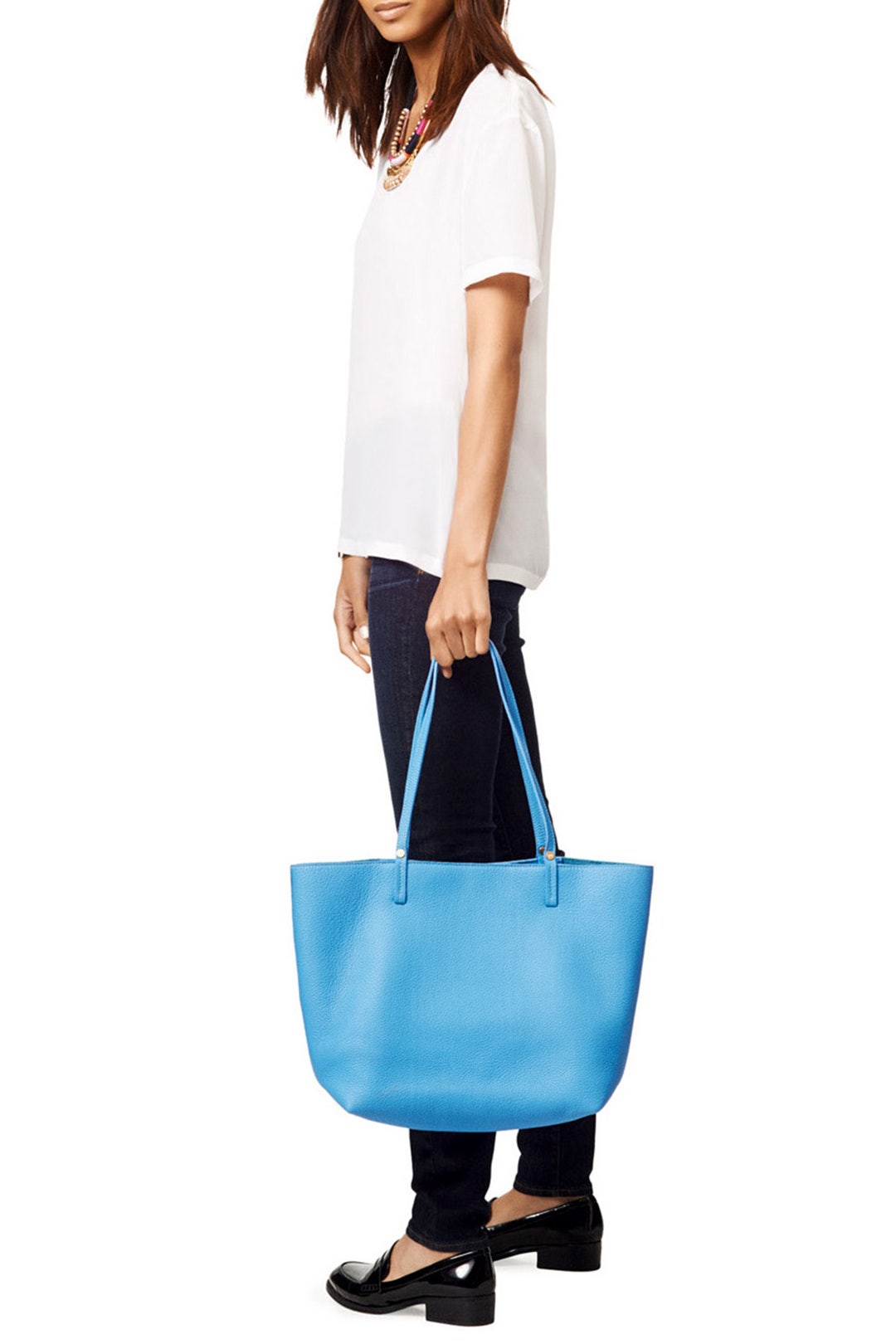 Blue Tori Pebble Tote by Gigi New York 1