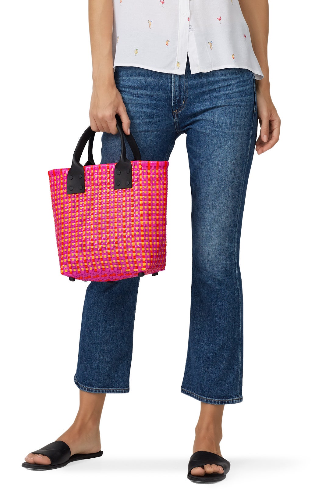 Small Printed Woven Tote by Truss 1