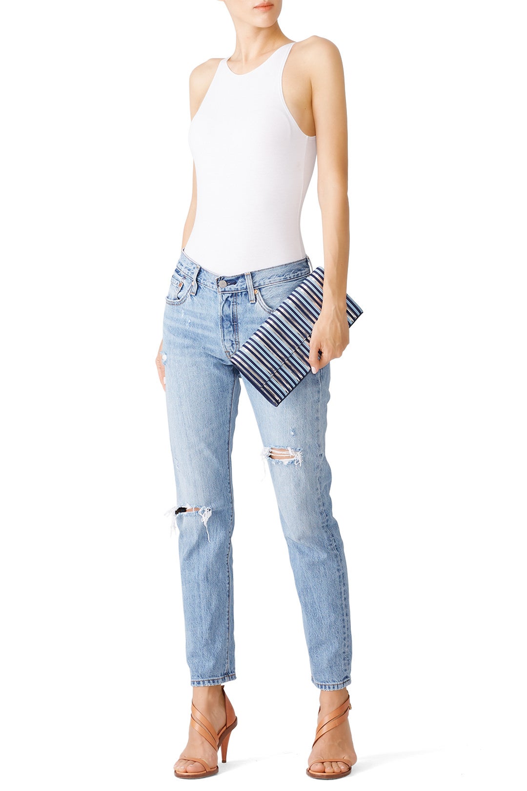 Blue East West Clutch by Diane von Furstenberg Handbags 1