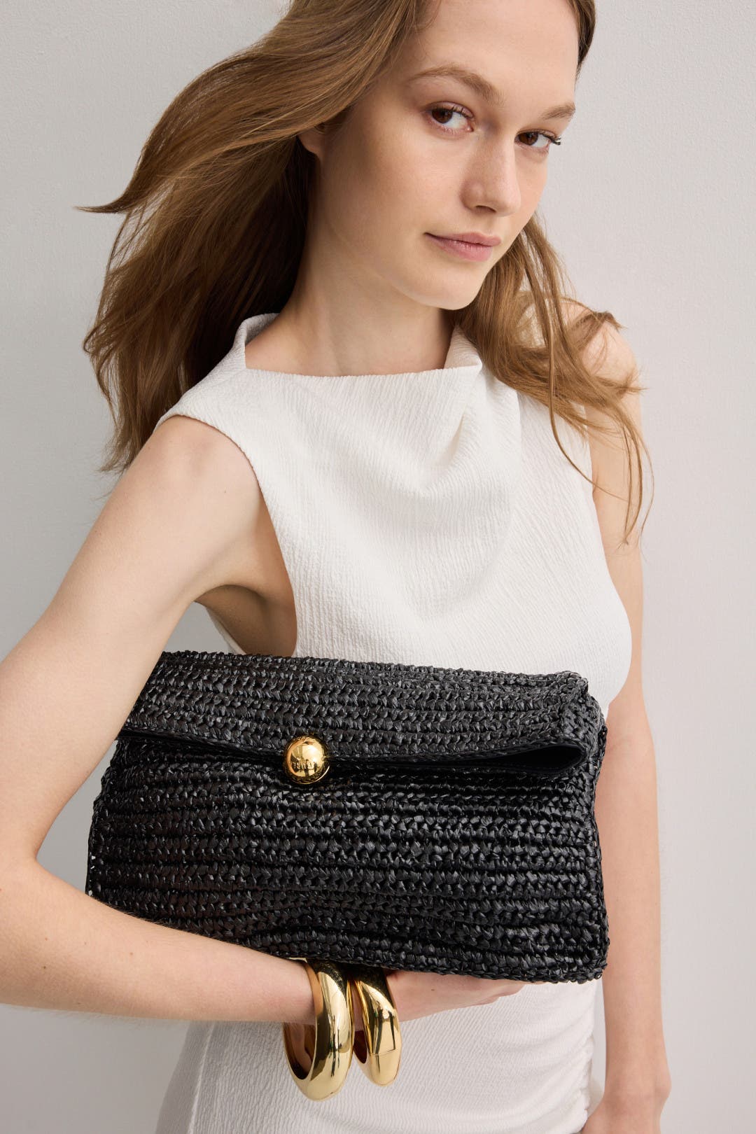 ☆EVENING S CLUTCH FURLA ブラック　がま口WB00260 Elegant Women's Leather Pochette and Clutch Bags | Furla US