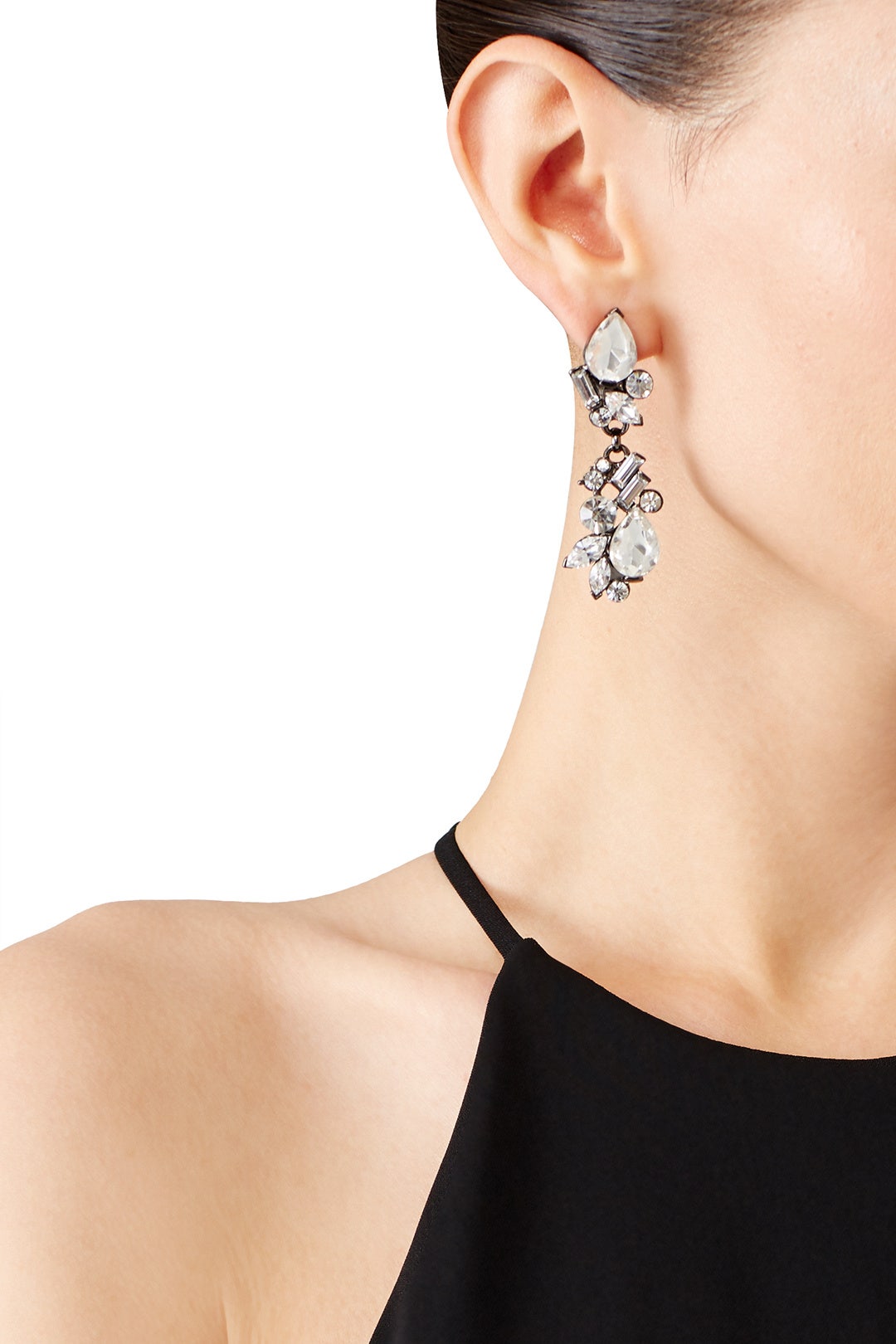 Gunmetal Drop Earrings by RJ Graziano 2