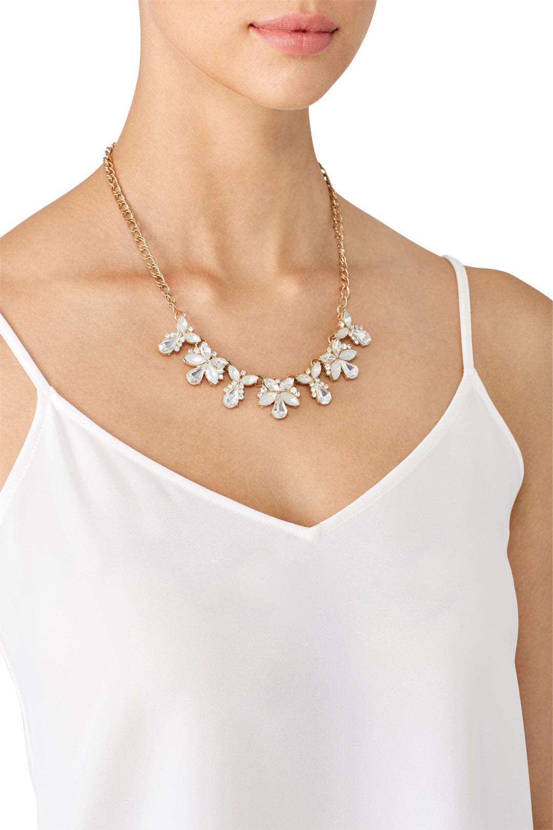 Crystal Floral Necklace by Slate & Willow Accessories 2