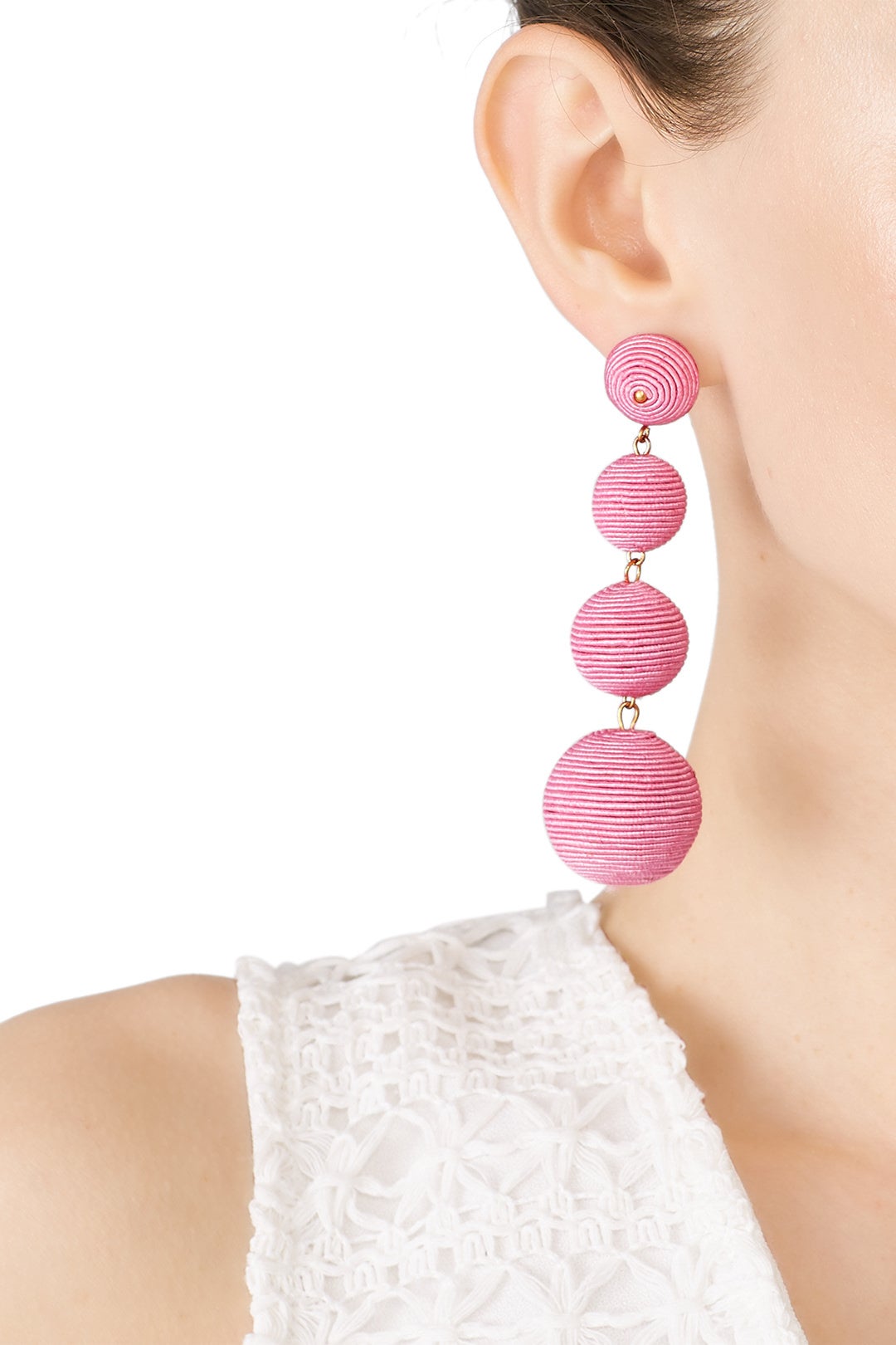 Pink Wrap Drop Earrings by Kenneth Jay Lane 2