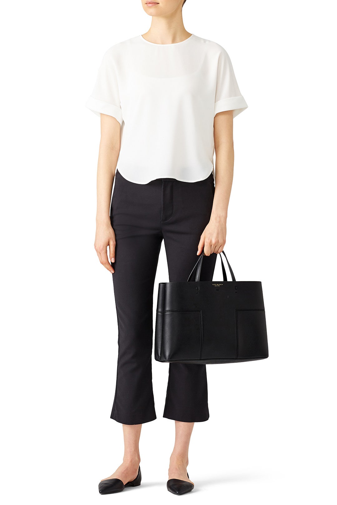Black Block-T Tote by Tory Burch Accessories 1