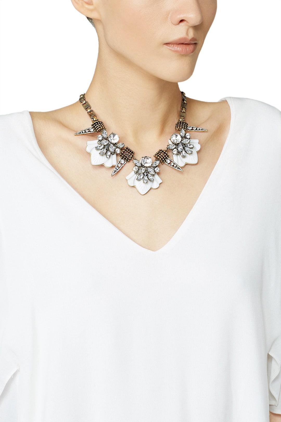 Muted Gold Necklace by Slate & Willow Accessories 2