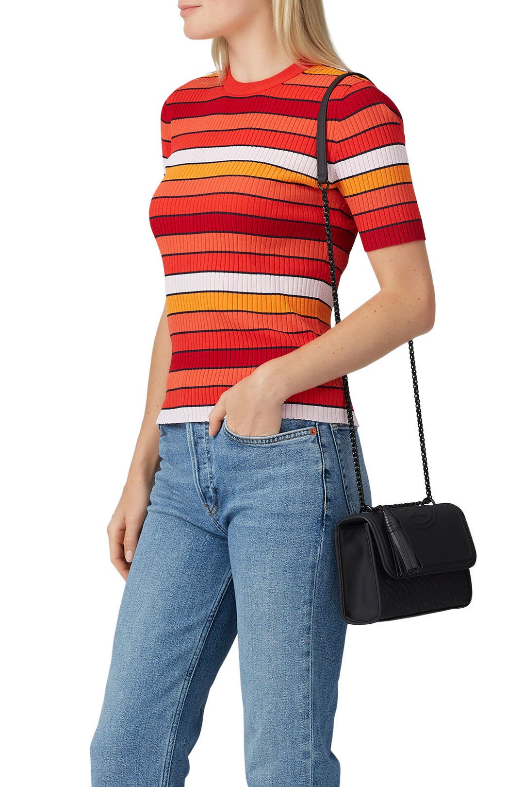 Black Fleming Small Convertible Bag by Tory Burch Accessories 1