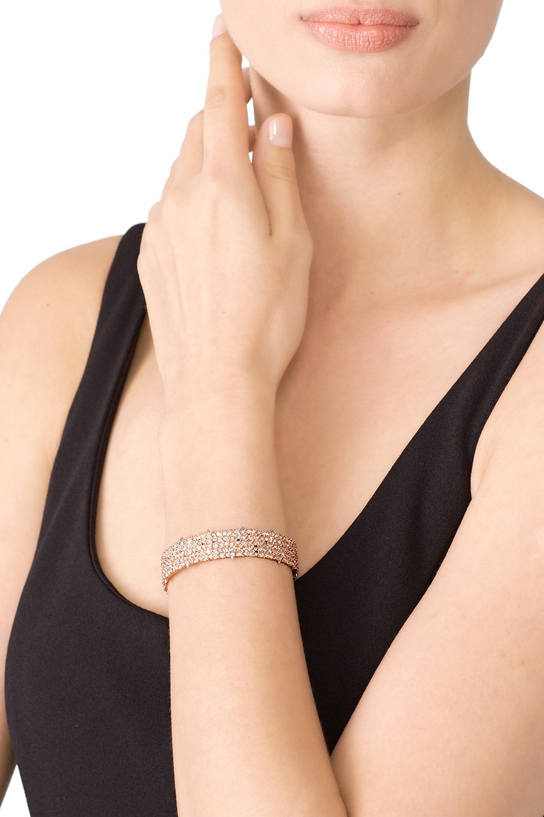 Rose Gold Pave Cuff by Alexis Bittar 1
