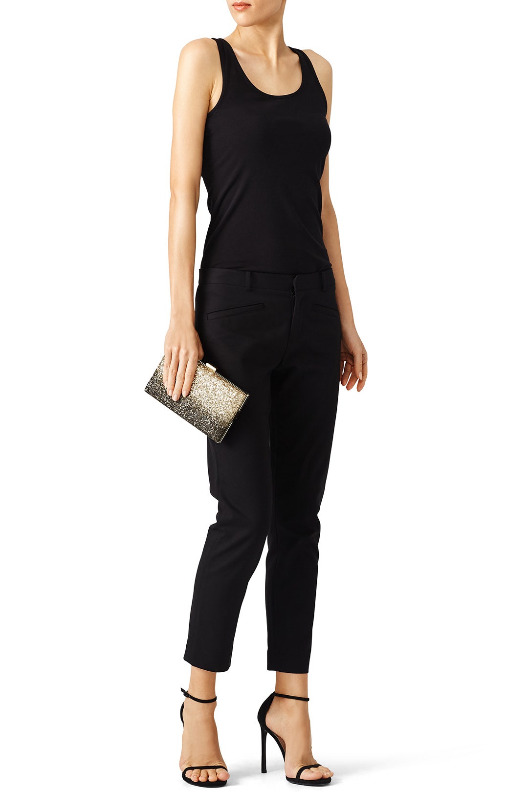 Black and Gold Ombre Minaudiere by Sondra Roberts 1