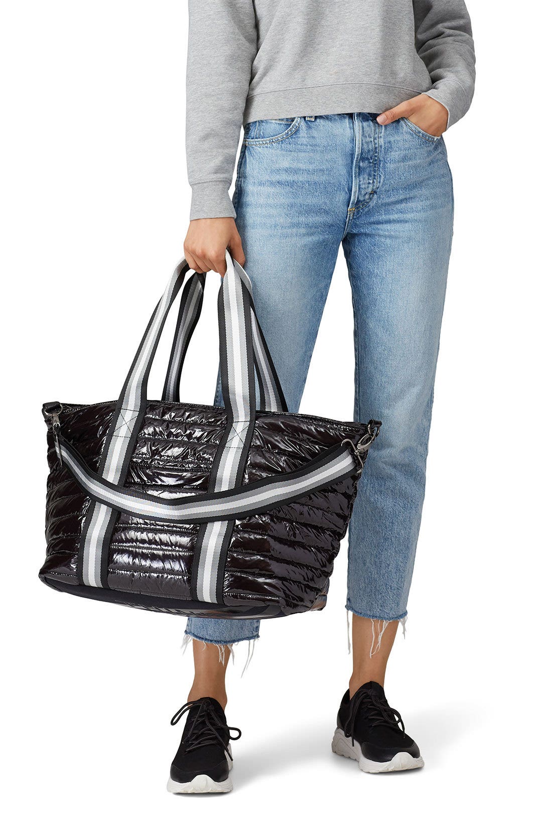 Black Patent Wingman Bag by Think Royln 1