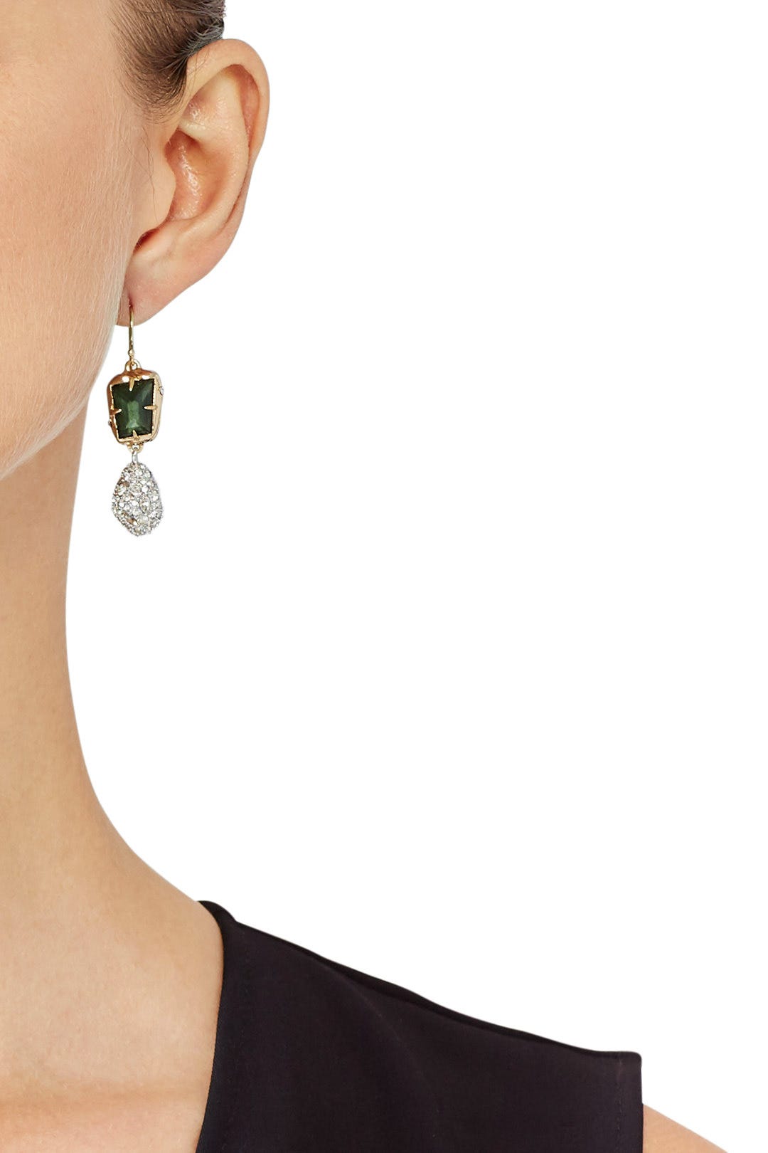 Green Stone Earrings by Alexis Bittar 0