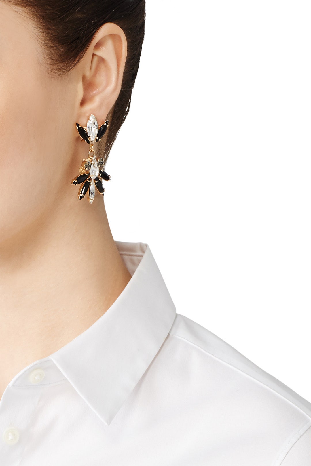 Fan Crystal Cluster Drop Earrings by Anton Heunis 0