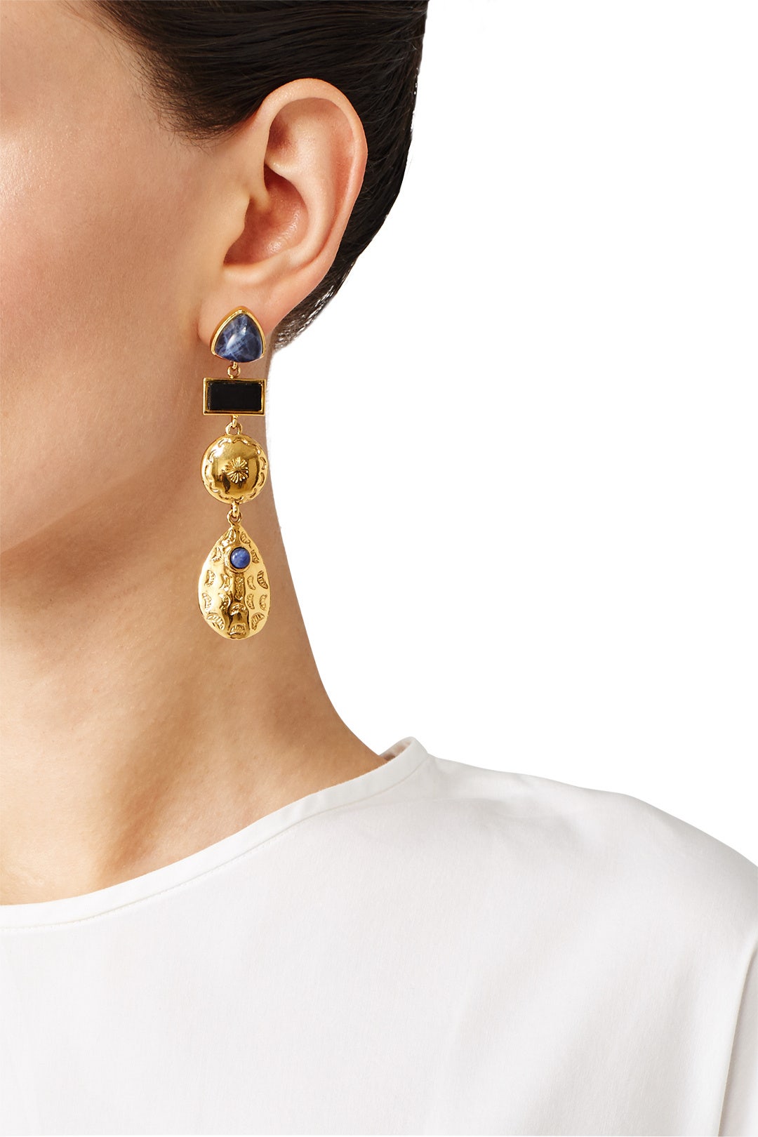 Concho Column Earrings by Lizzie Fortunato 1