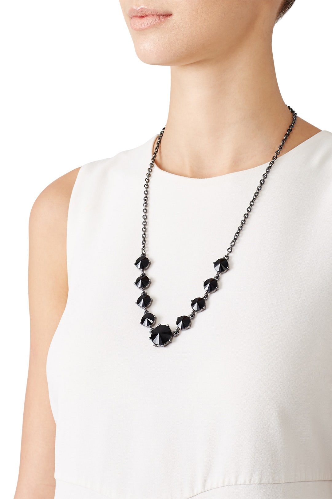 Black Stone Necklace by Slate & Willow Accessories 2