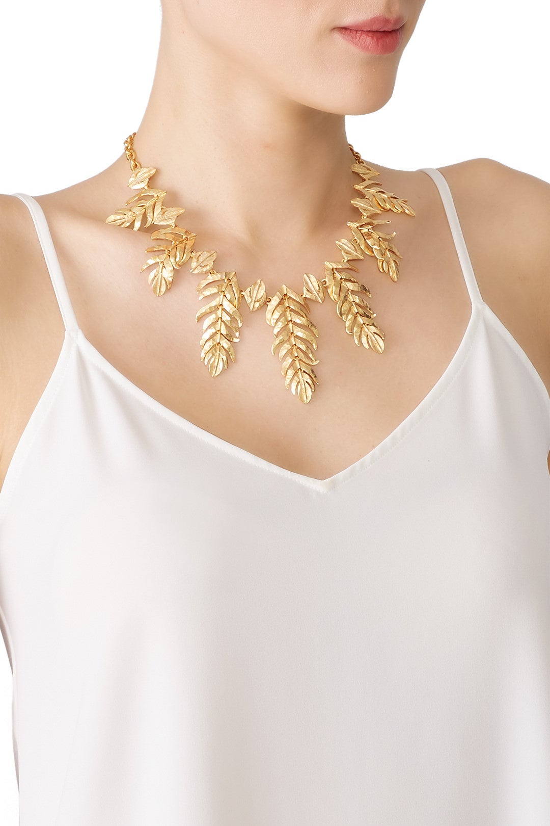 Gold Feather Necklace by Kenneth Jay Lane 0