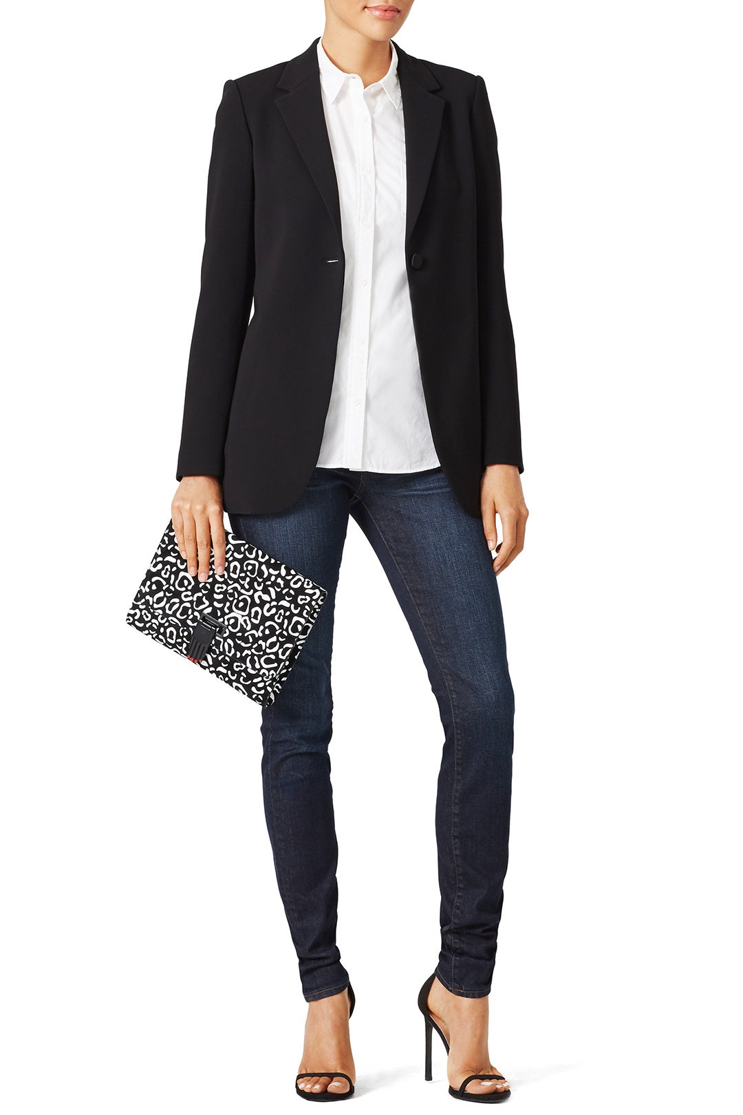 Leopard Nokki Hand Clasp Clutch by Opening Ceremony Accessories 2