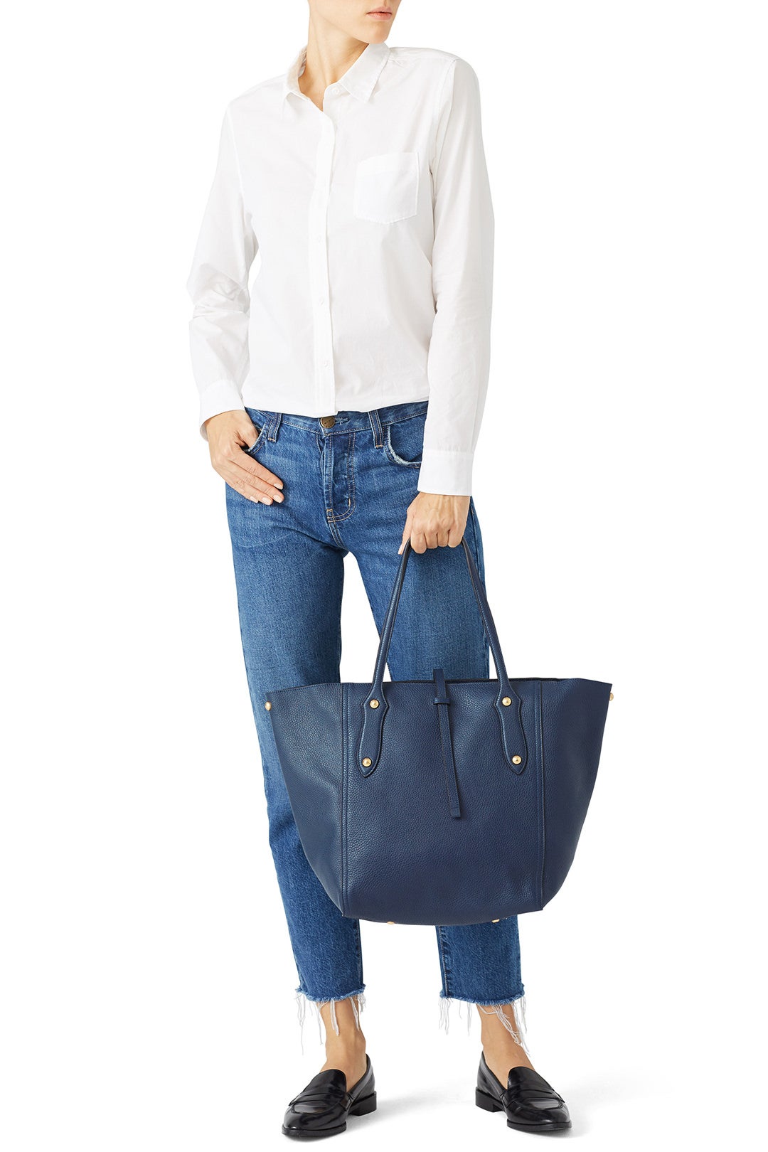 Navy Bibi Tote by Annabel Ingall 1
