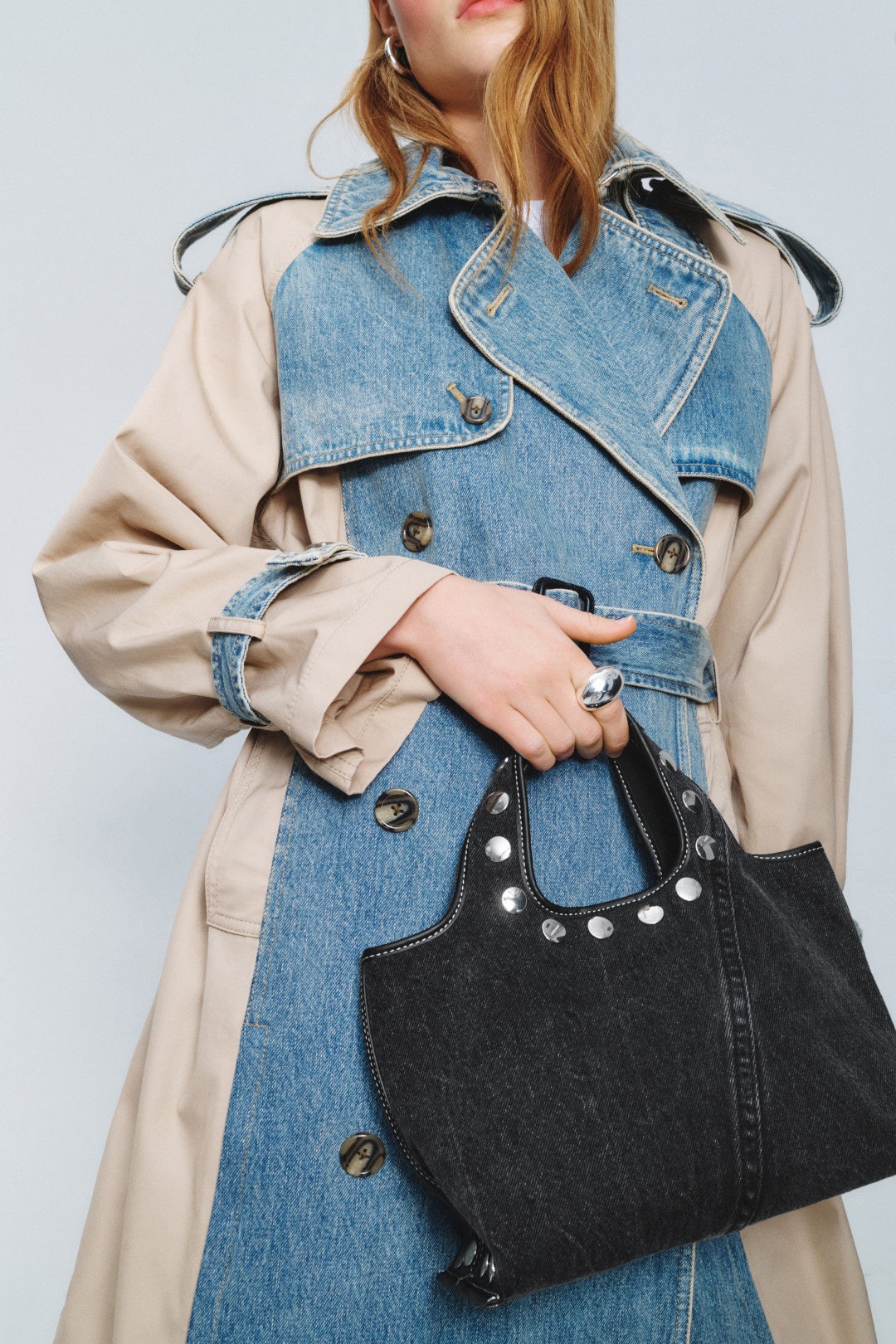 Washed Denim Mini Market Tote by 3.1 Phillip Lim Accessories 1