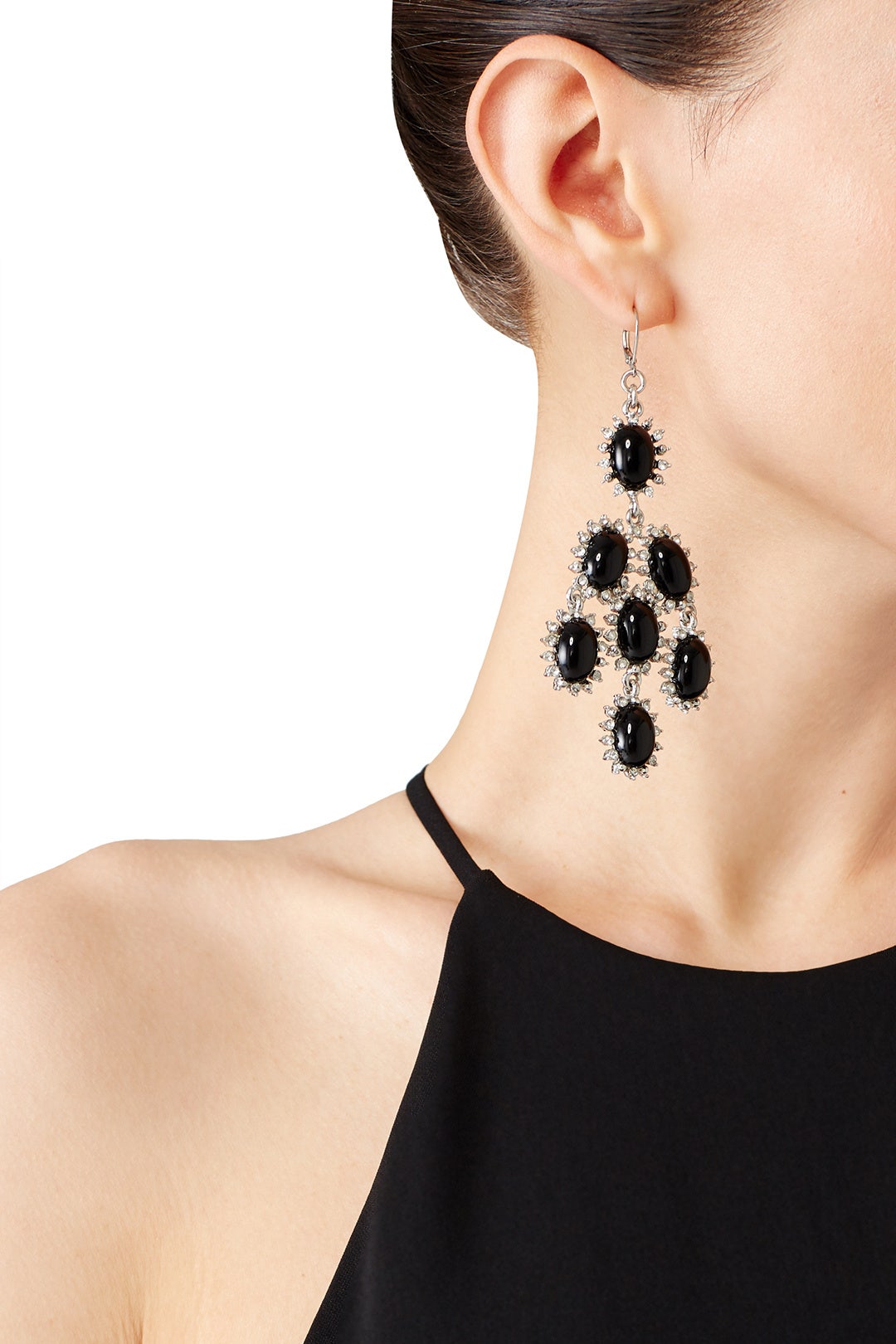 Black Chandelier Drop Earrings by Kenneth Jay Lane 0