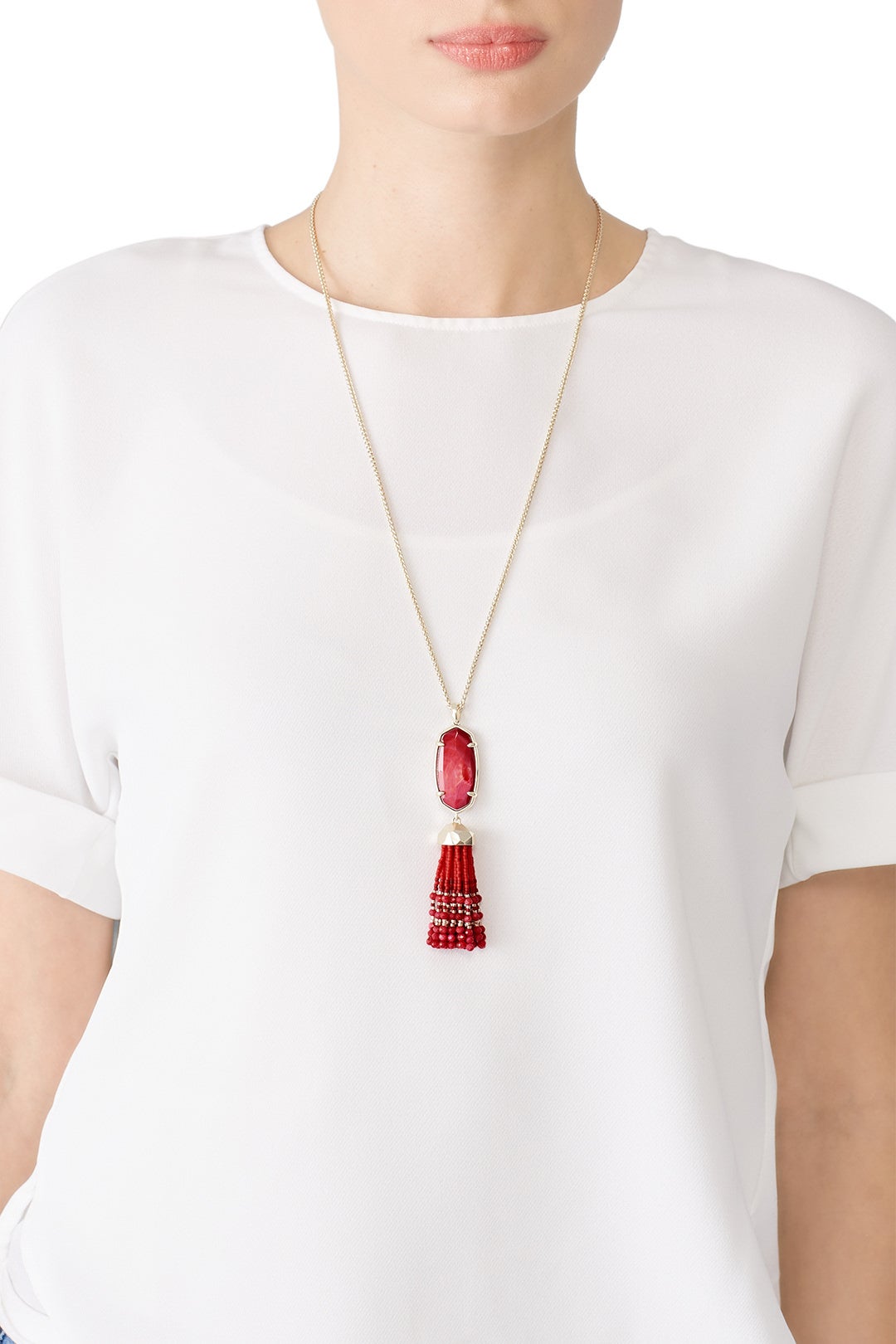 Red Eva Necklace by Kendra Scott 2