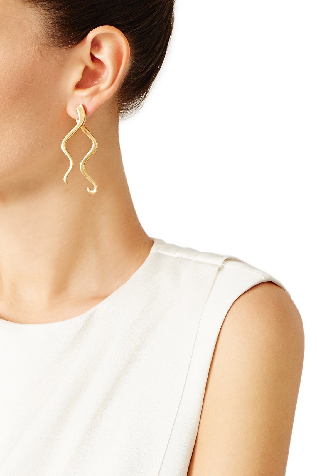 Russian Gold Wave Earrings by Oscar de la Renta 2