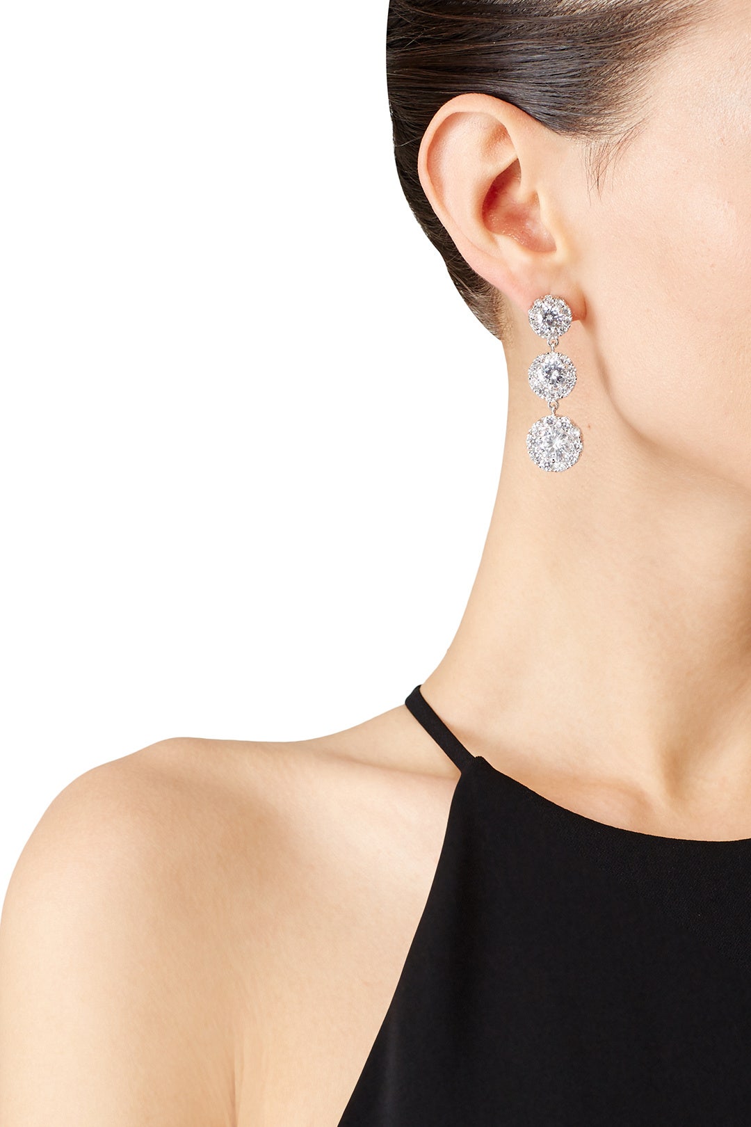Triple Drop Post Earrings by Kenneth Jay Lane 1