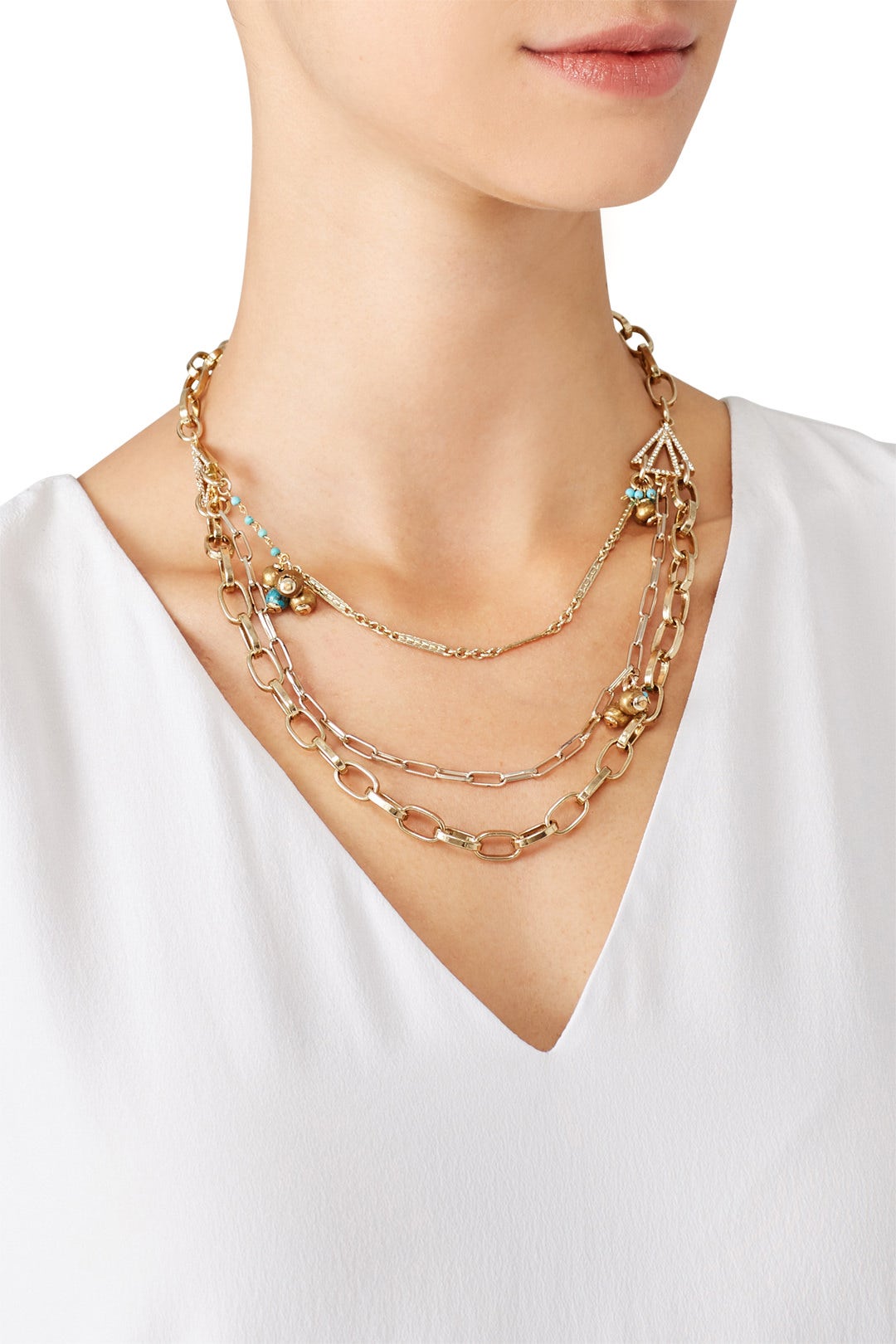 Discovery Charm Triple Necklace by Lulu Frost 2