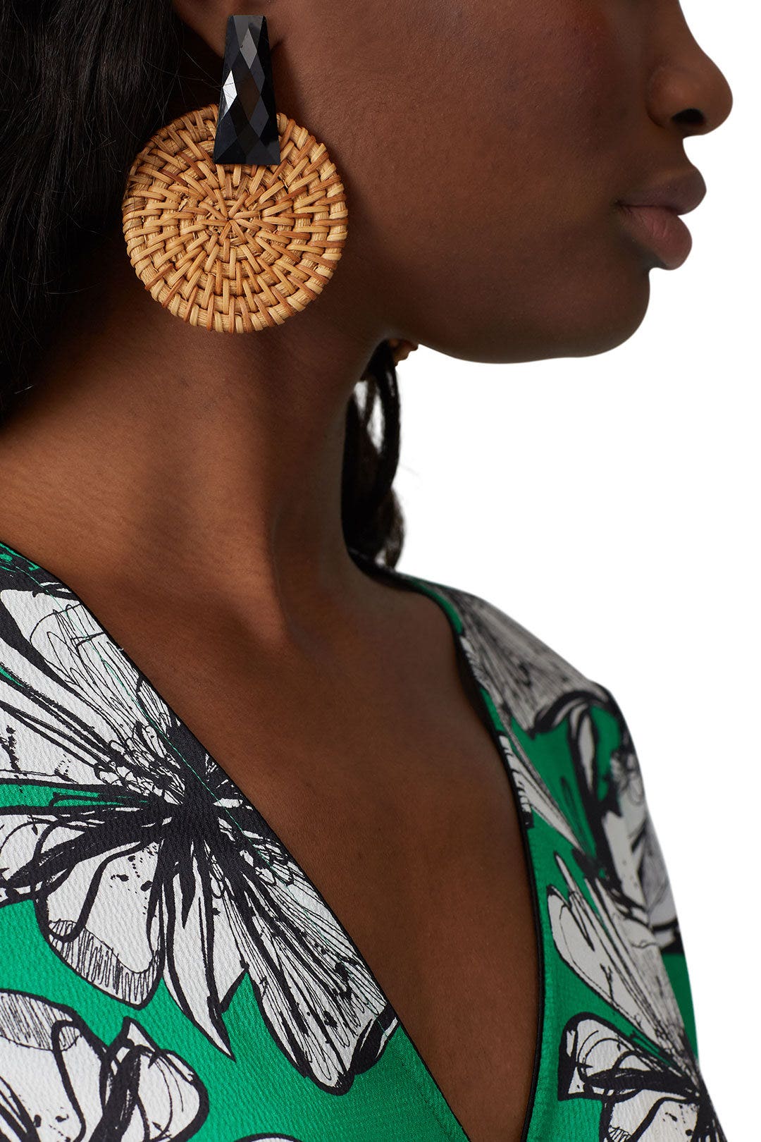 Raffia Circle Earring by Kenneth Jay Lane 0