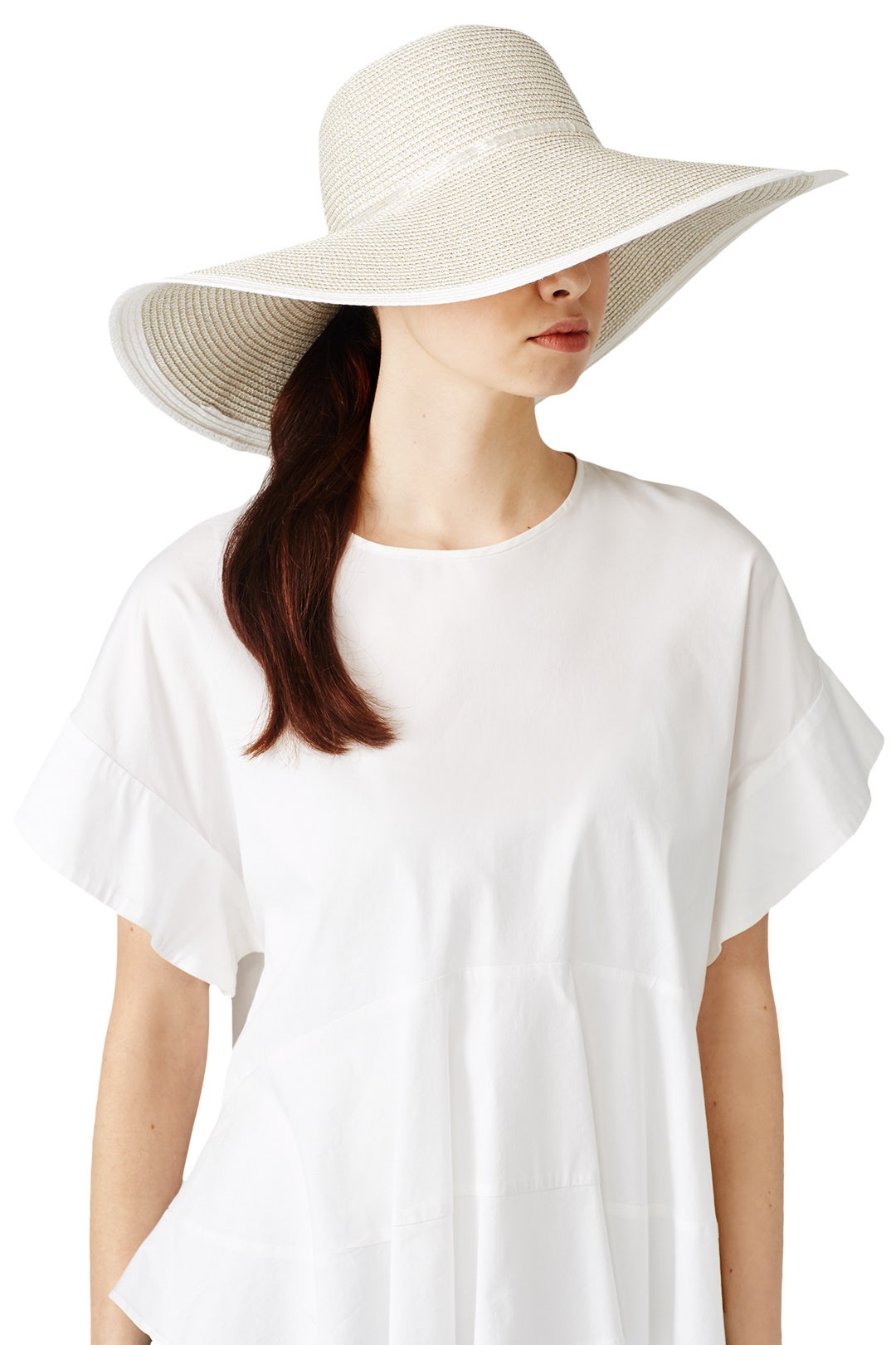 White Floppy Hat by Echo Accessories 1