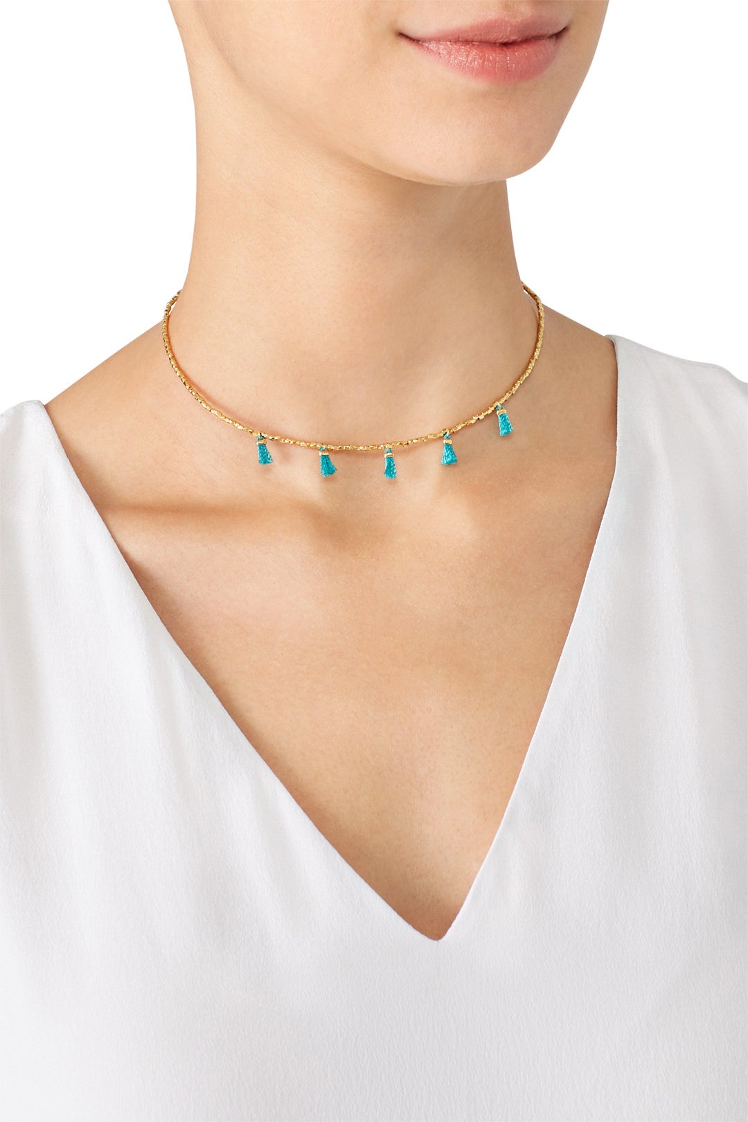 Playa Beaded Tassel Choker by Gorjana Accessories 0