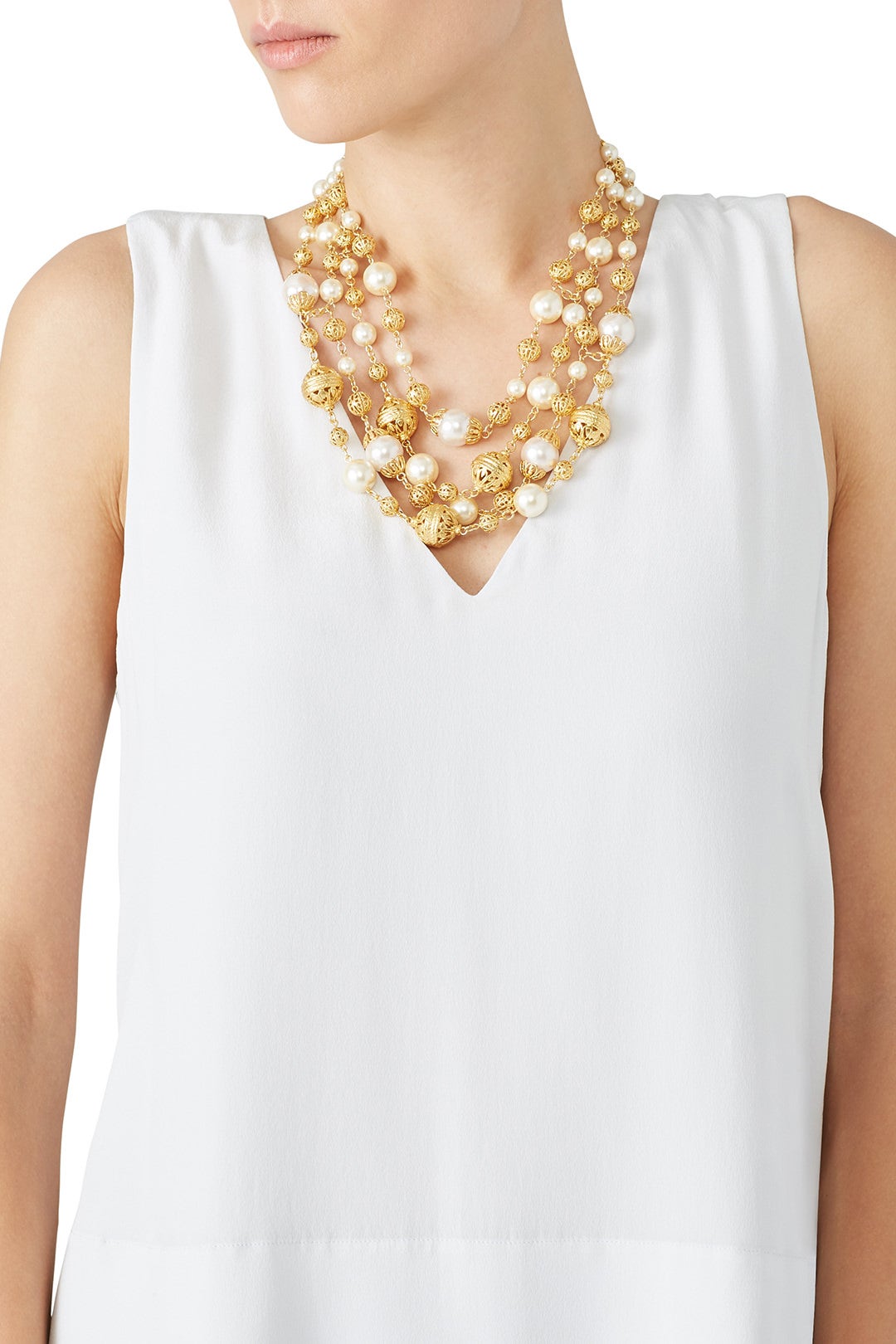 Golden Pearl Necklace by Ben-Amun 0