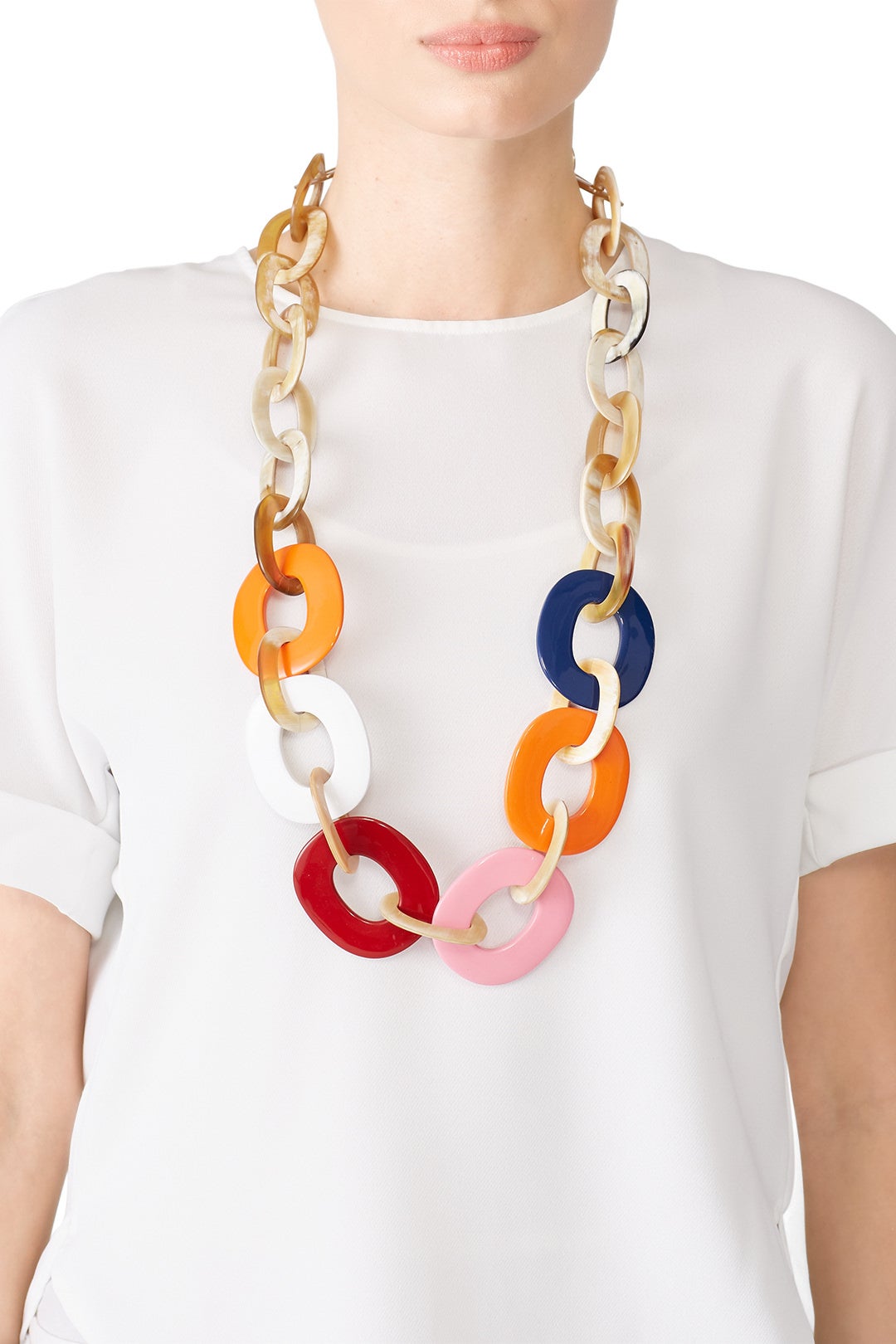 Multi Large Horn Necklace by Diane Cotton Jewelry 0