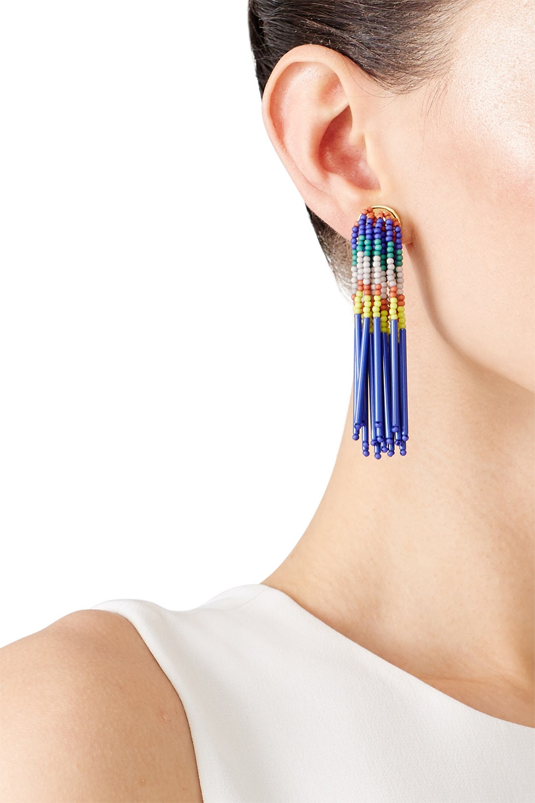 Striped Fringe Earrings by Lele Sadoughi 2