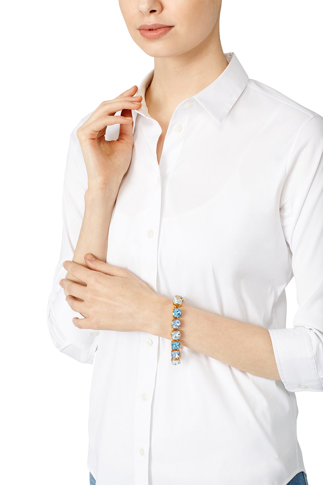Shades of Blue Crystal Bracelet by Kenneth Jay Lane 2
