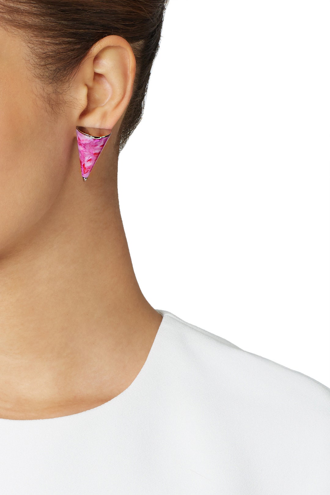 Pink Geo Splash Earrings by Sarah Magid 1