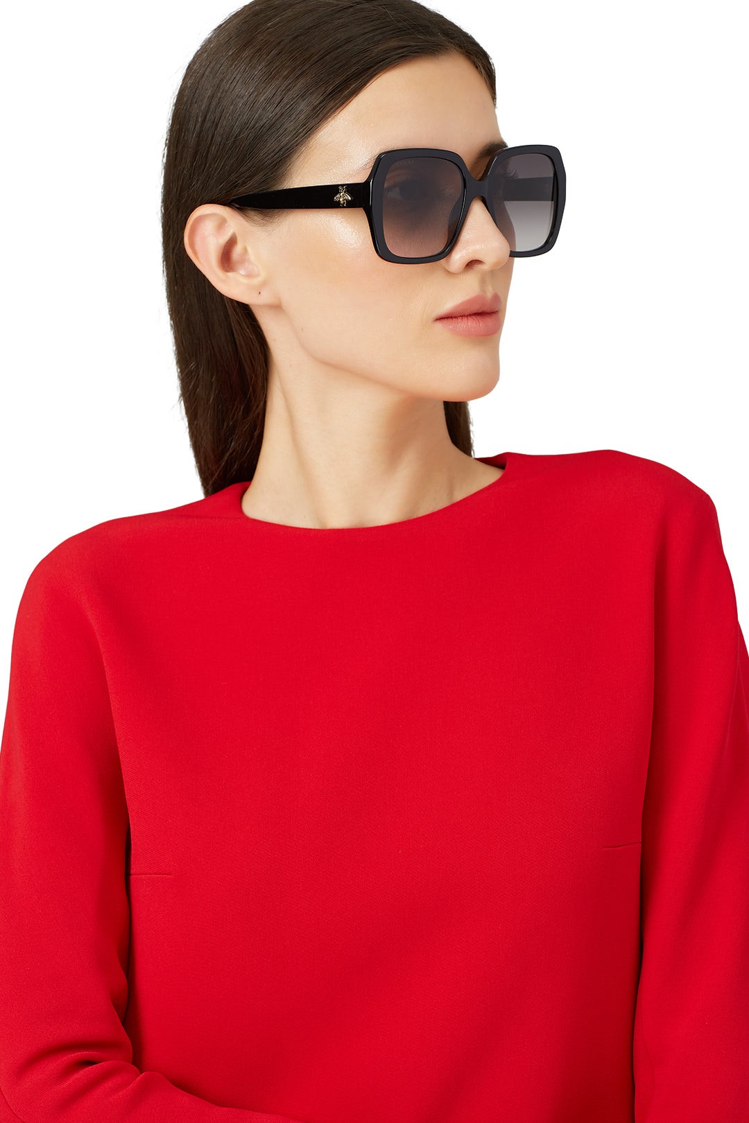Oversized Black Grey Sunglasses by Gucci 2