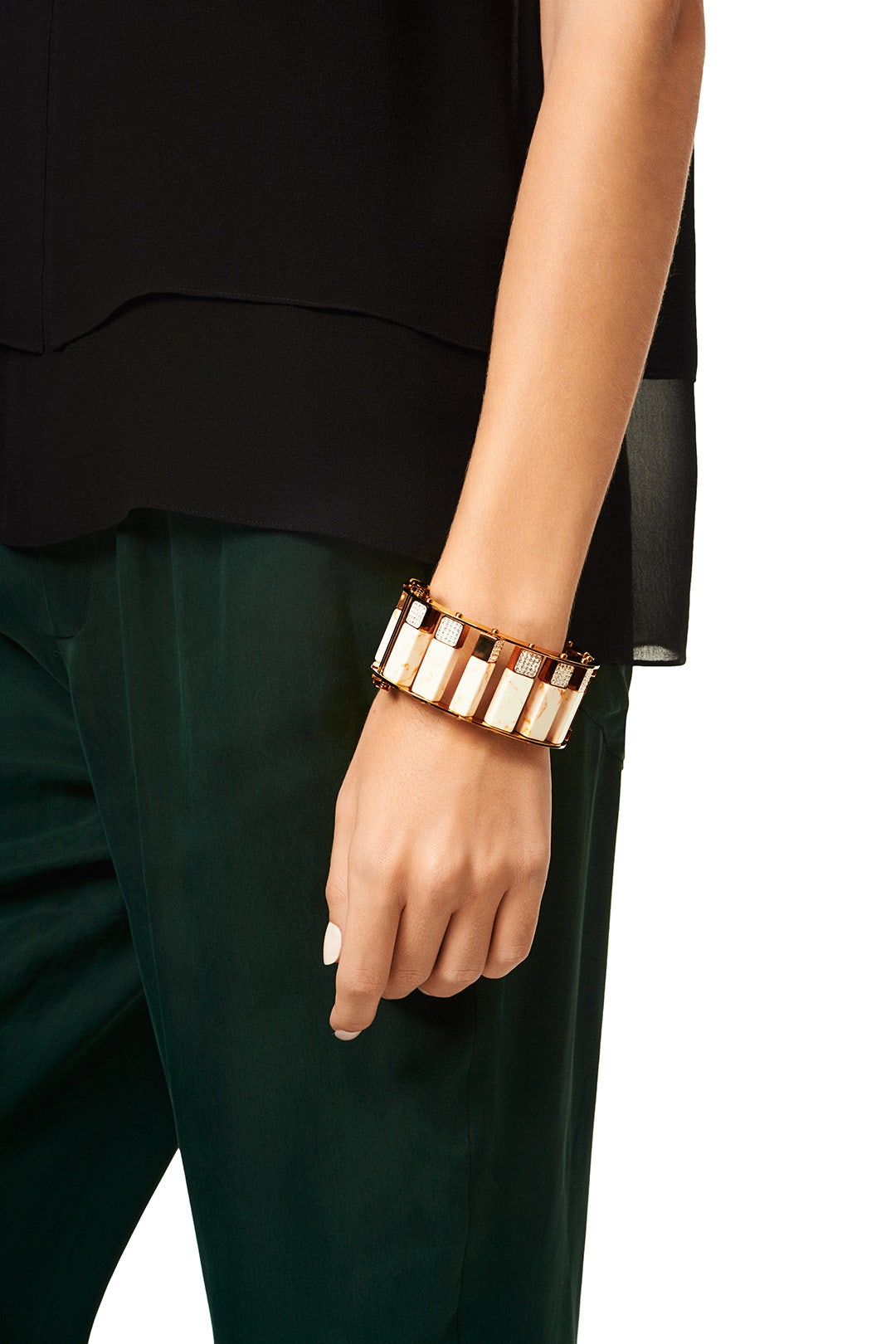 Pave Stone Bangle by Lele Sadoughi 2