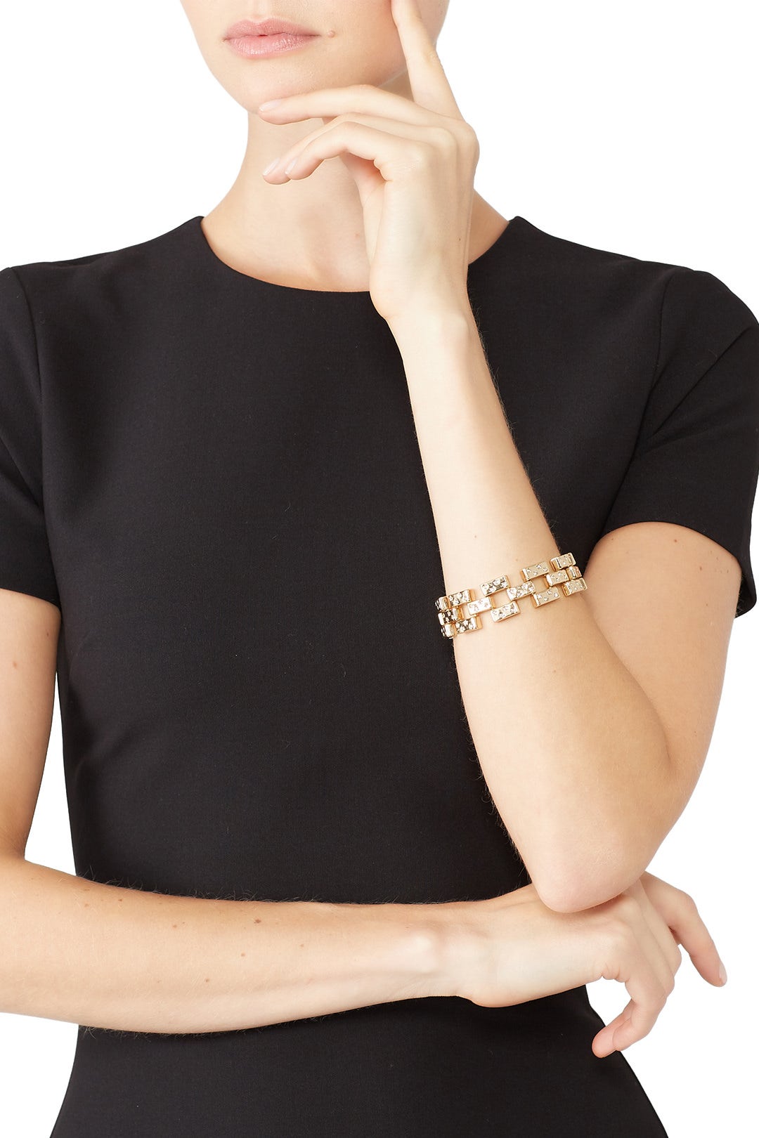 Gold Amp Line Bracelet by Lulu Frost 2
