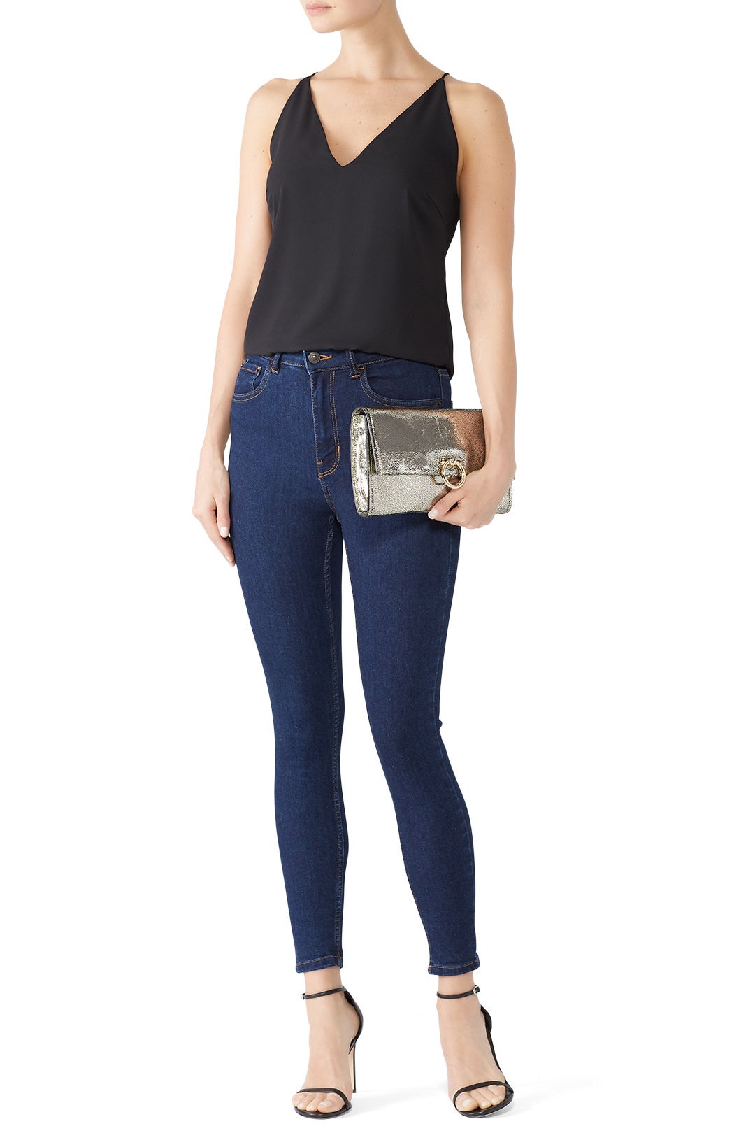 Gold Jean Clutch by Rebecca Minkoff Accessories 1