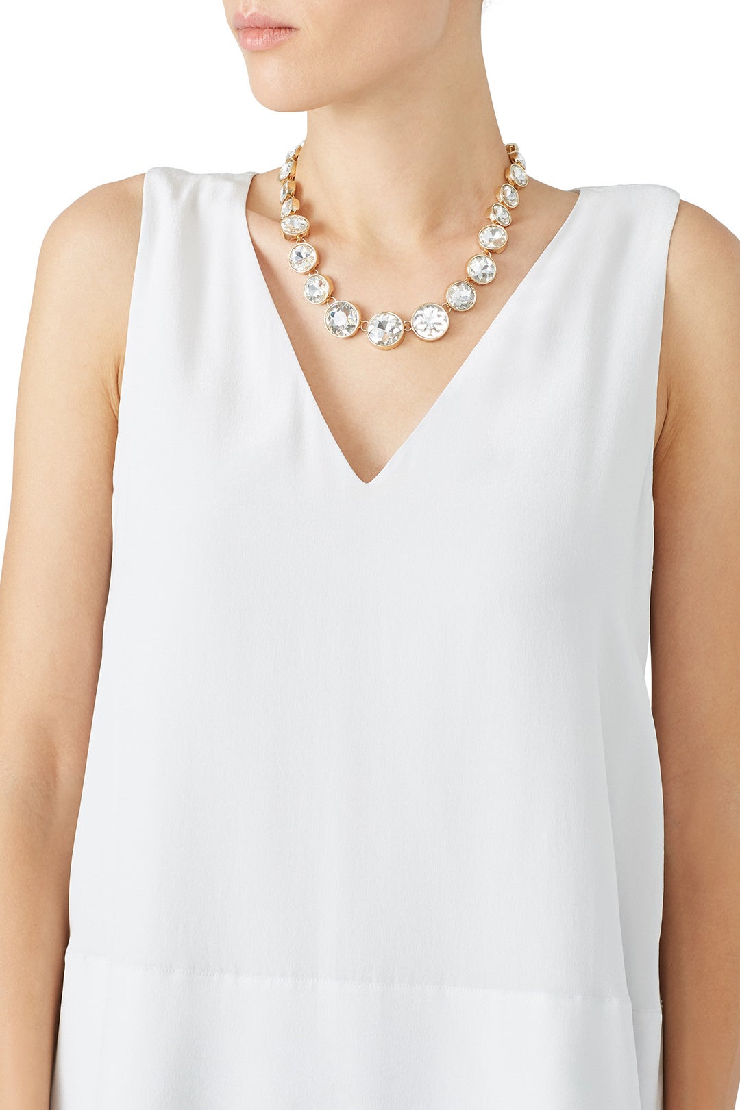 Crystal Bezel Necklace by Slate & Willow Accessories 2