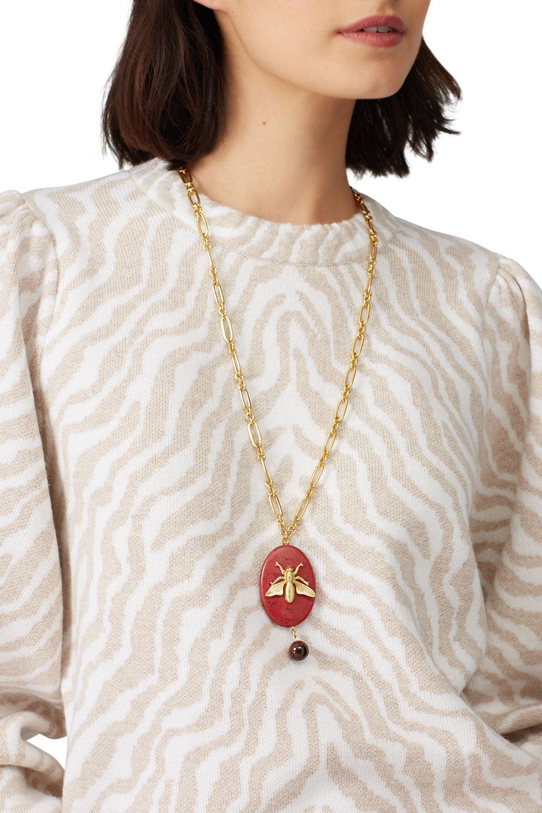 Cayenne Fly Stone Necklace by Oscar de la Renta 2