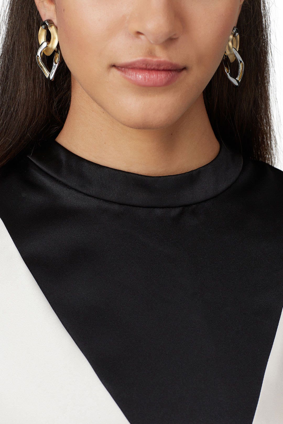 Two Tone Double Link Earrings by Alexis Bittar 1