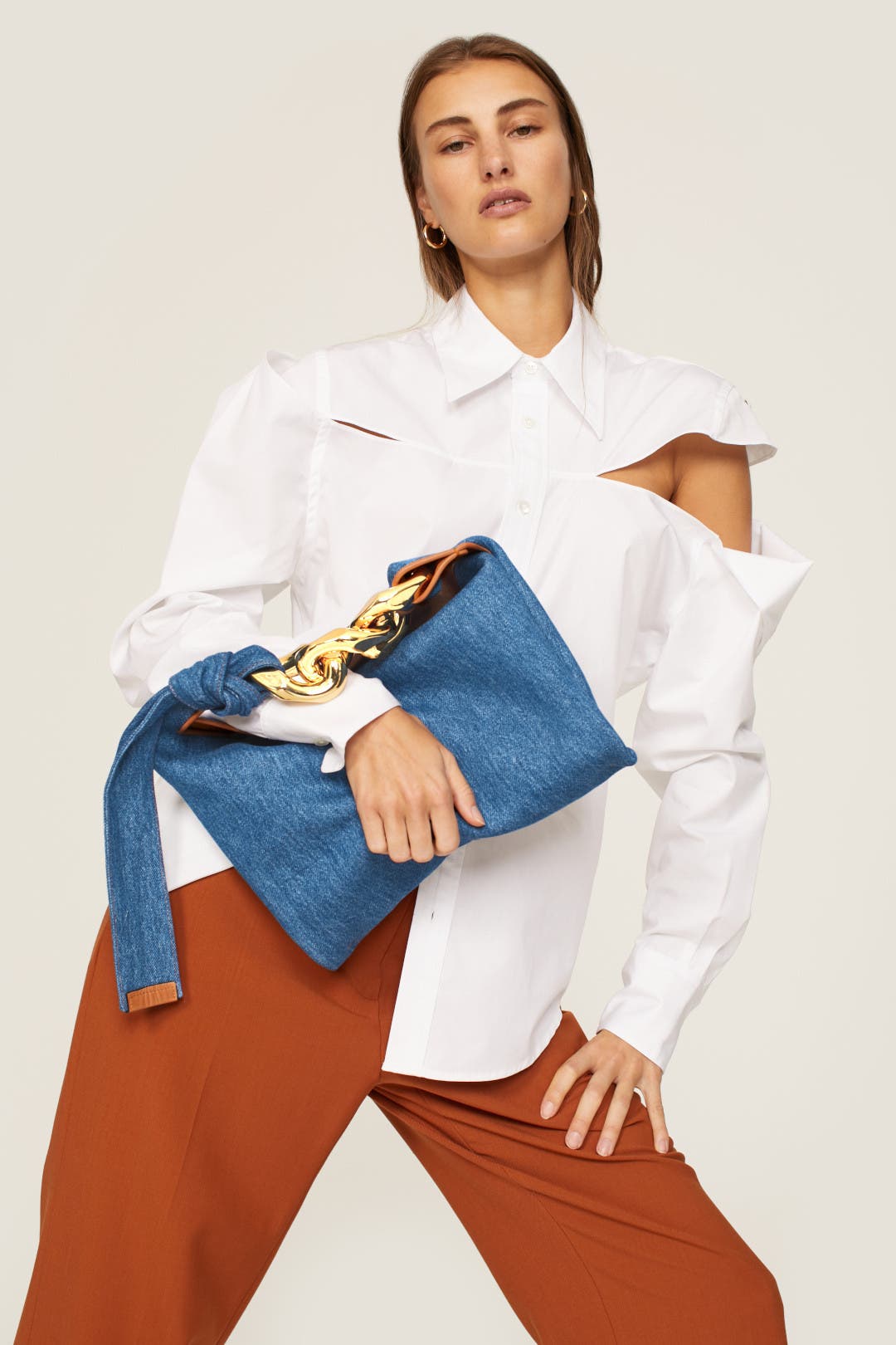 Denim Small Chain Hobo Bag by JW Anderson Accessories | Rent