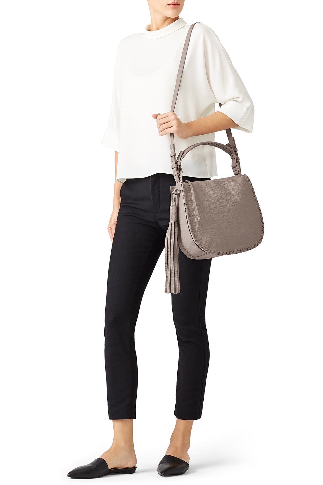 Taupe Grey Mori Hobo Bag by AllSaints 1
