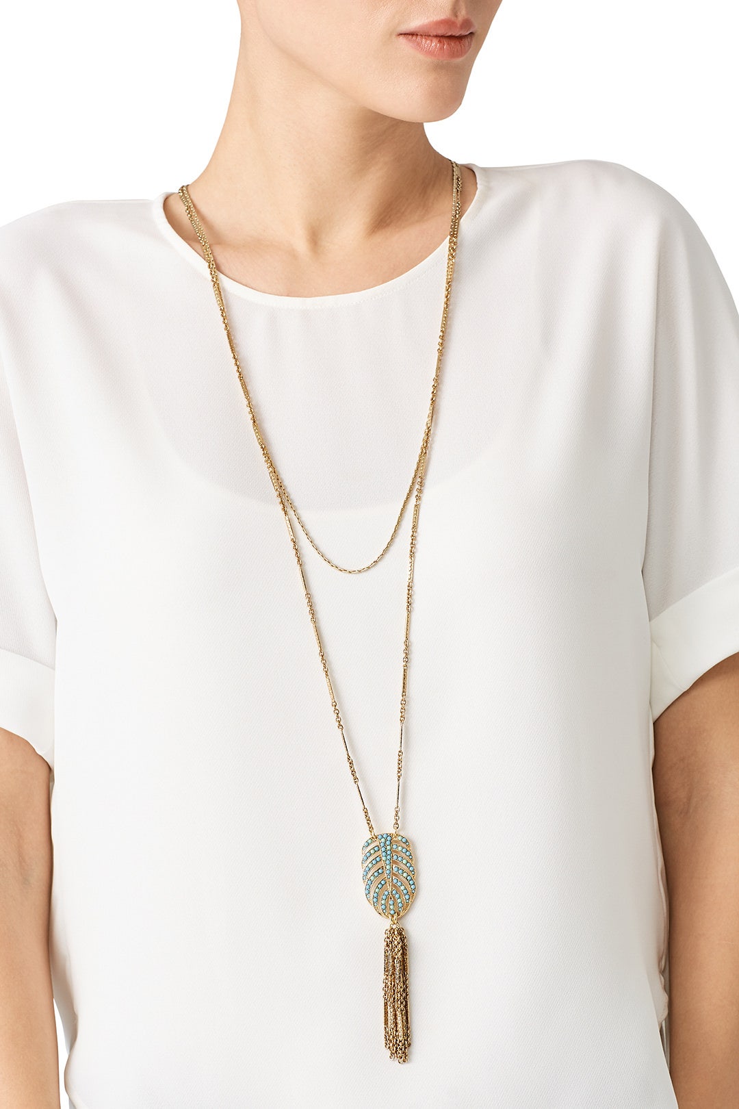 Hibiscus Tassel Necklace by Lulu Frost 0