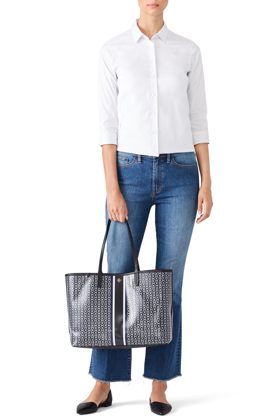 Black Gemini Link Tote by Tory Burch Accessories 1