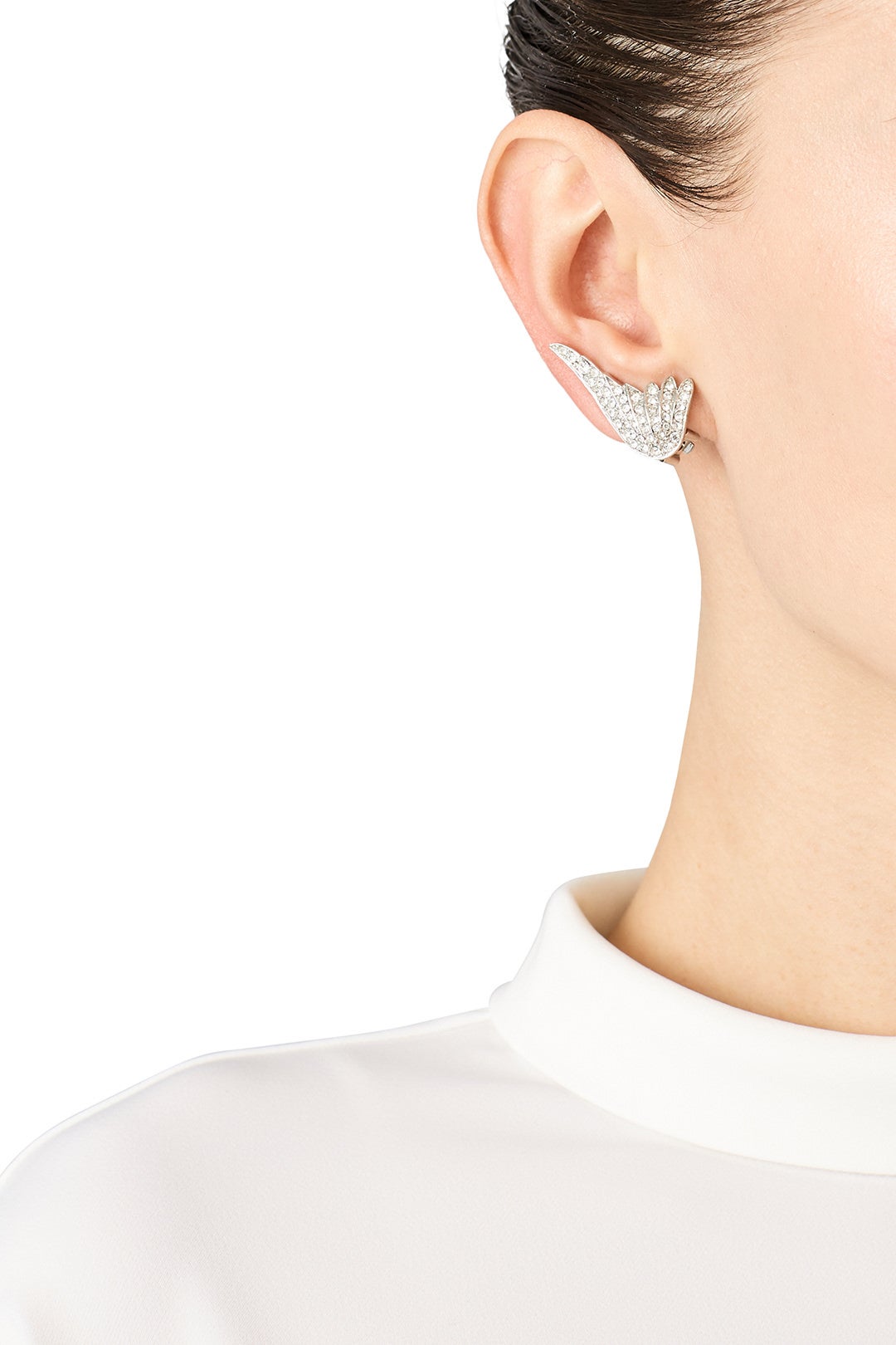 Rhinestone Wing Earrings by Kenneth Jay Lane 2