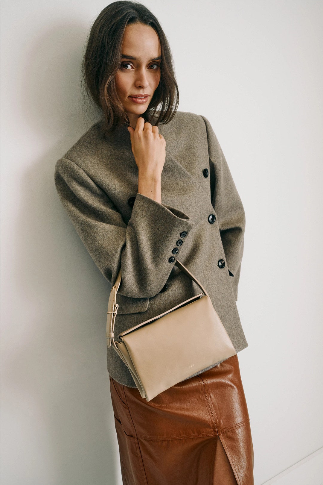 Nappa Sidney Boxy Bag by VINCE. Handbags 1