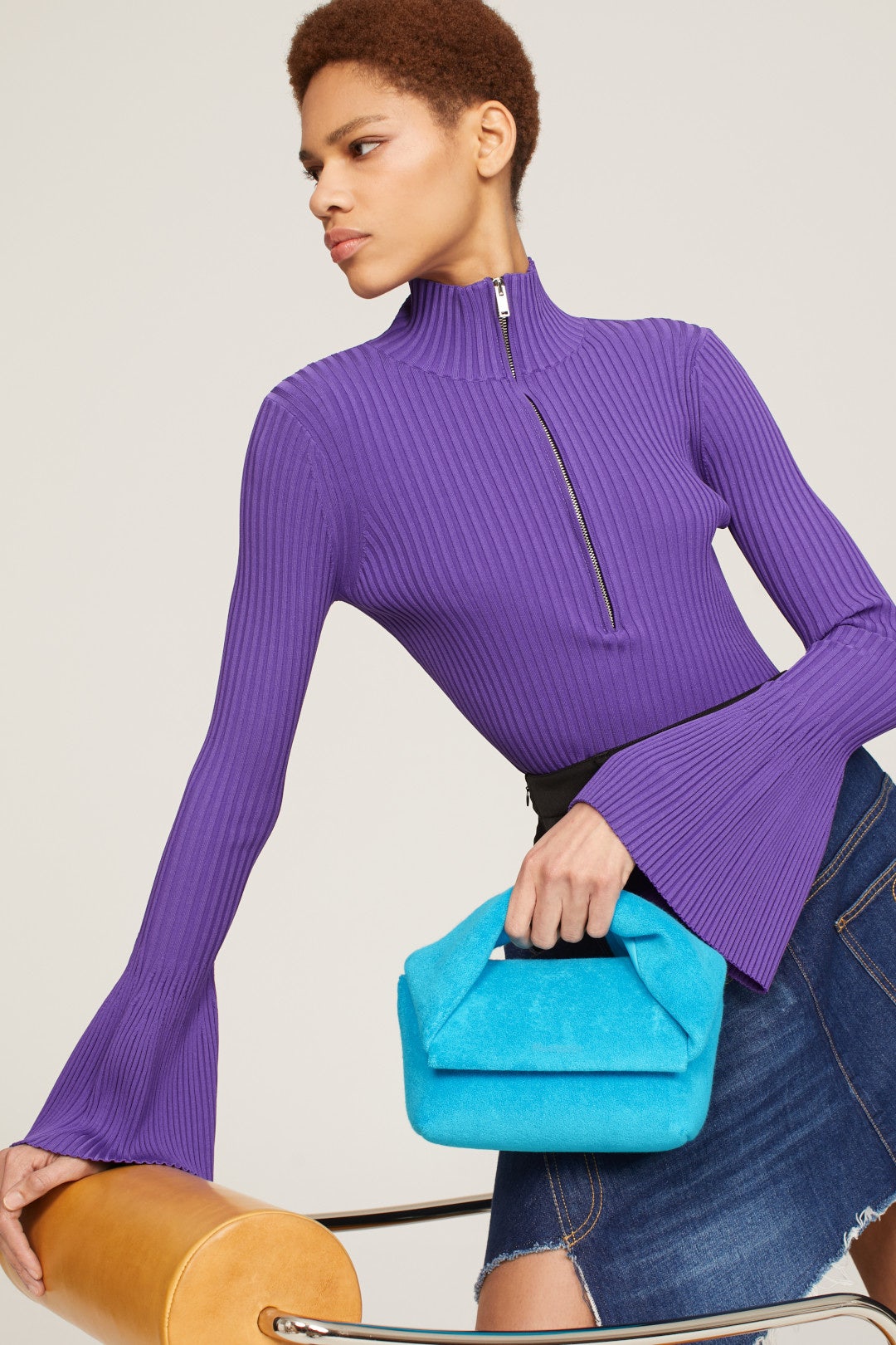 Turquoise Twister Bag by JW Anderson Accessories 1