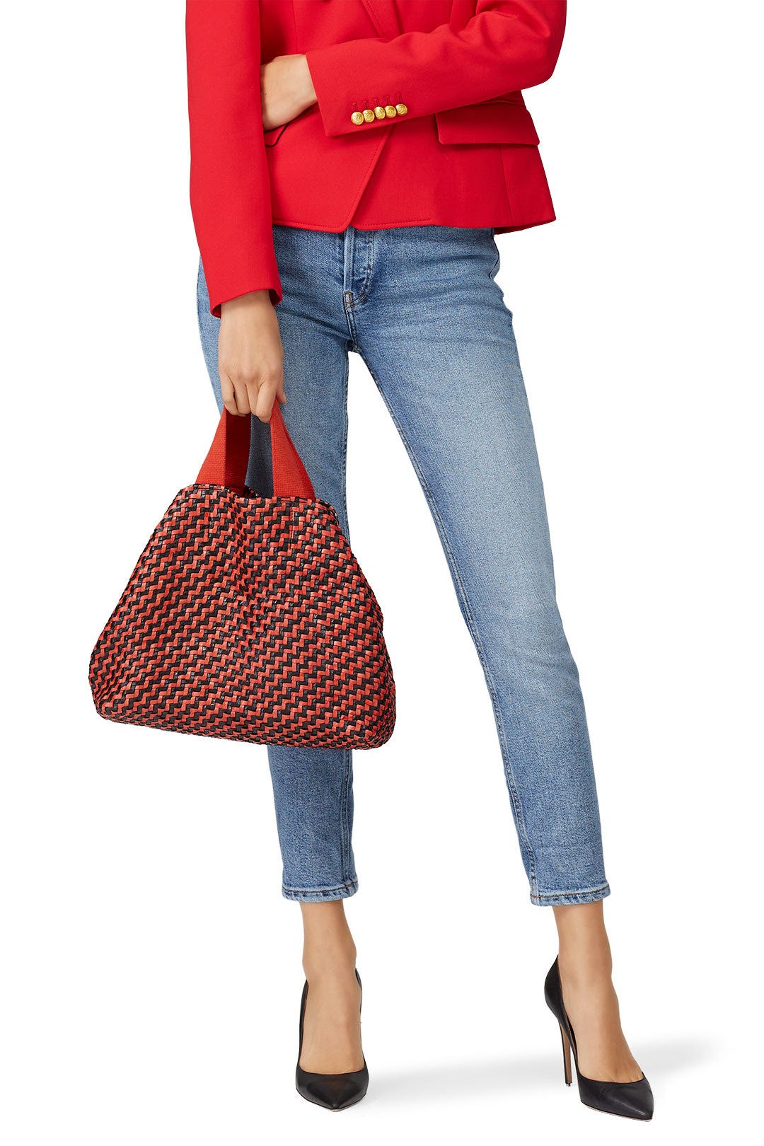 Woven Zig Zag Bateau Tote by Clare V. 2