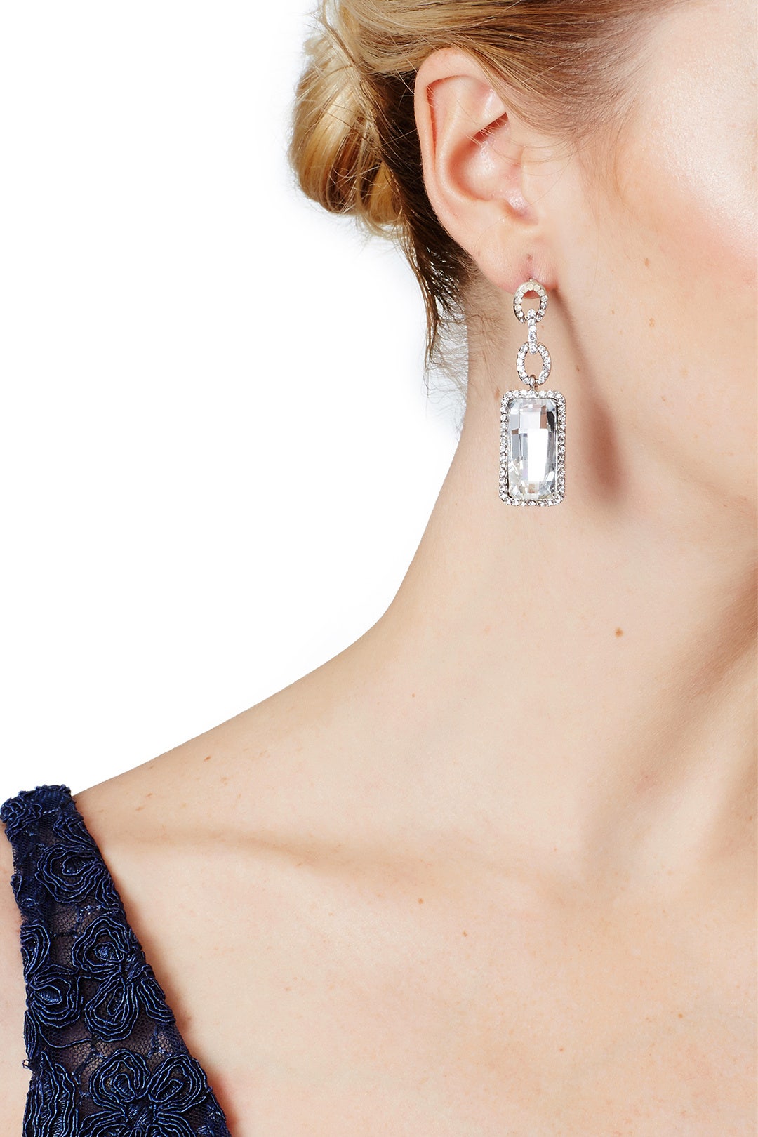 Crystal Baguette Earrings by RJ Graziano 0